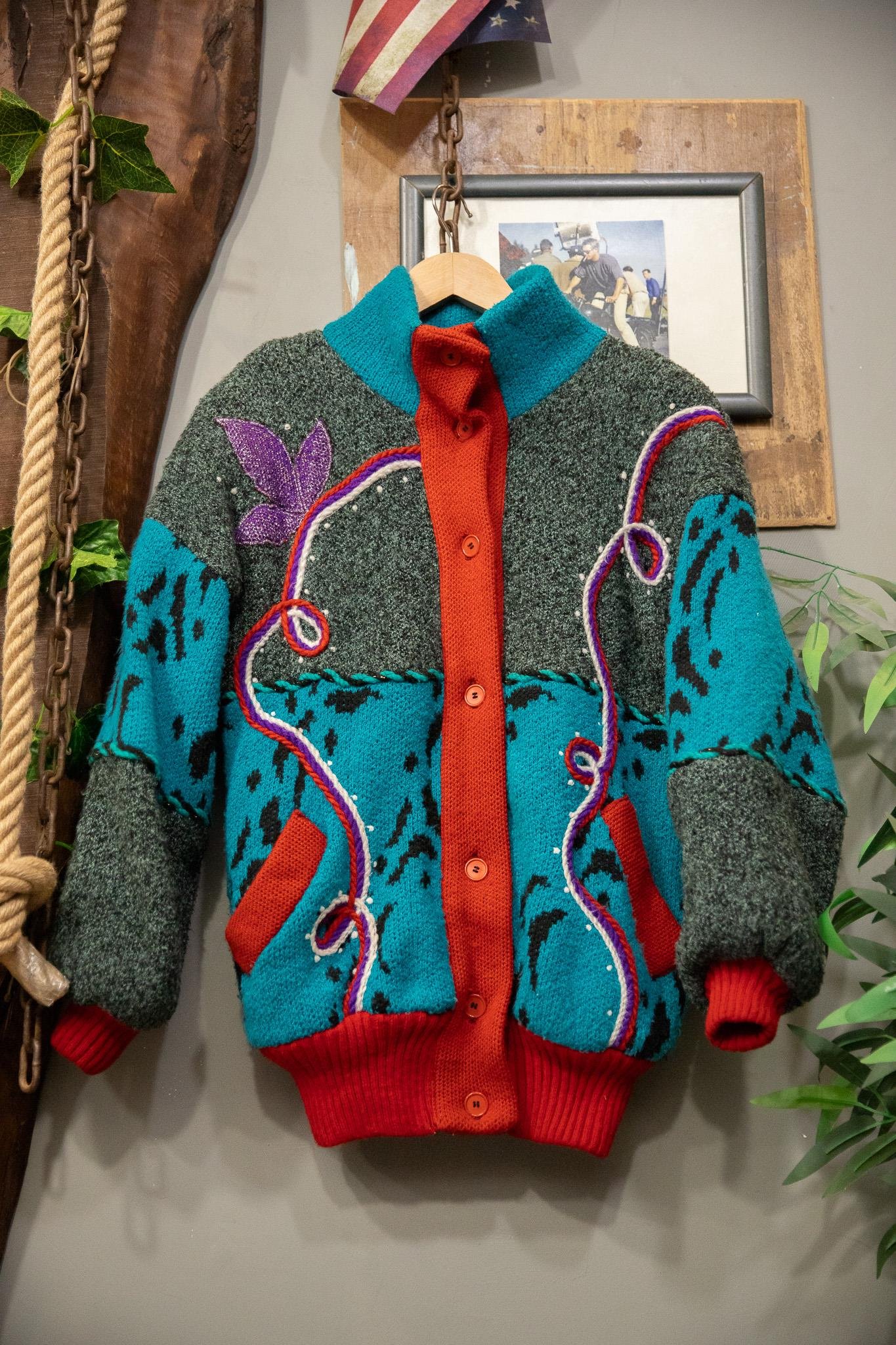 80's Art Wool Hırka
