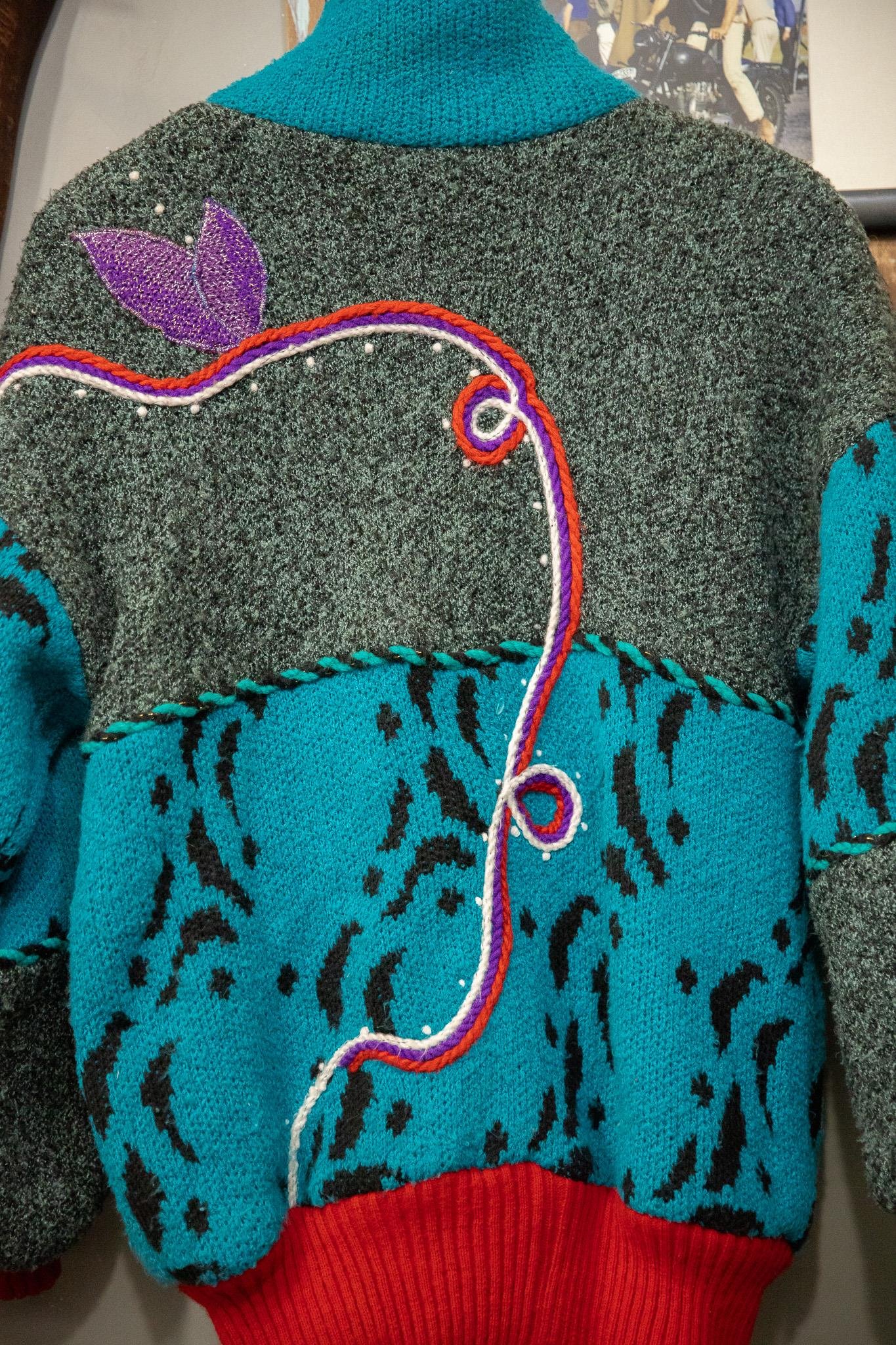 80's Art Wool Hırka