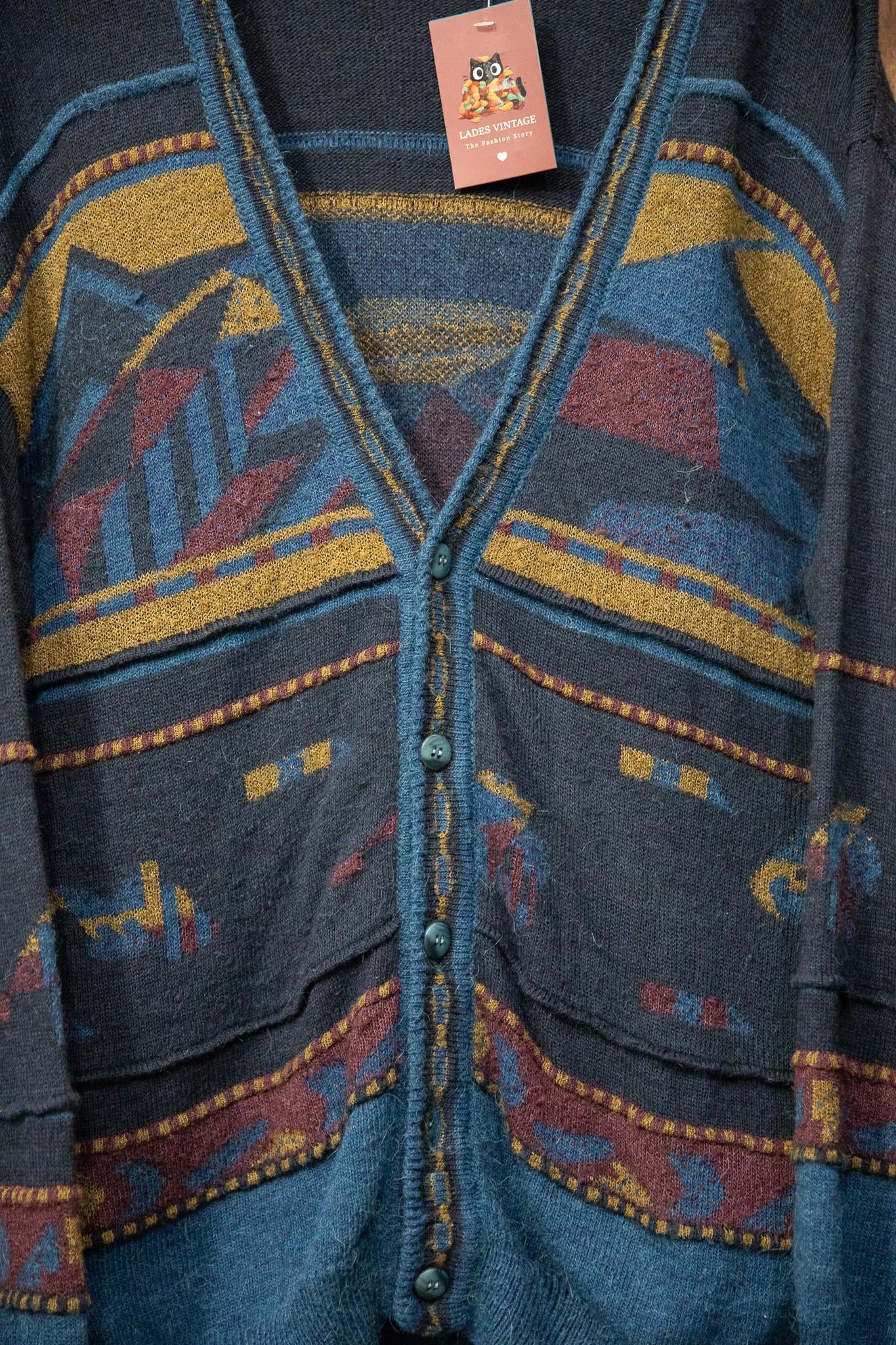 80's Aztec Oversize Hırka