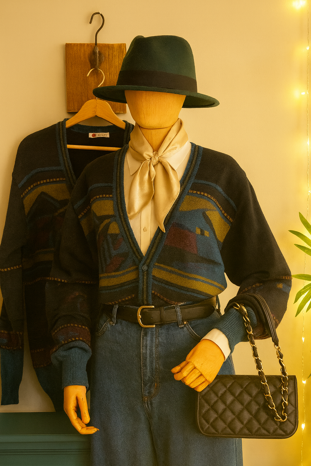 80's Aztec Oversize Hırka