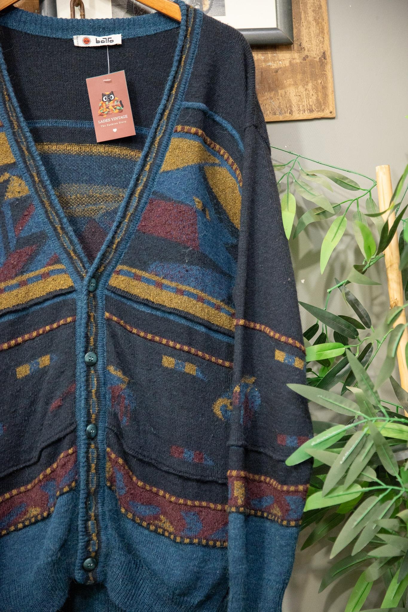 80's Aztec Oversize Hırka