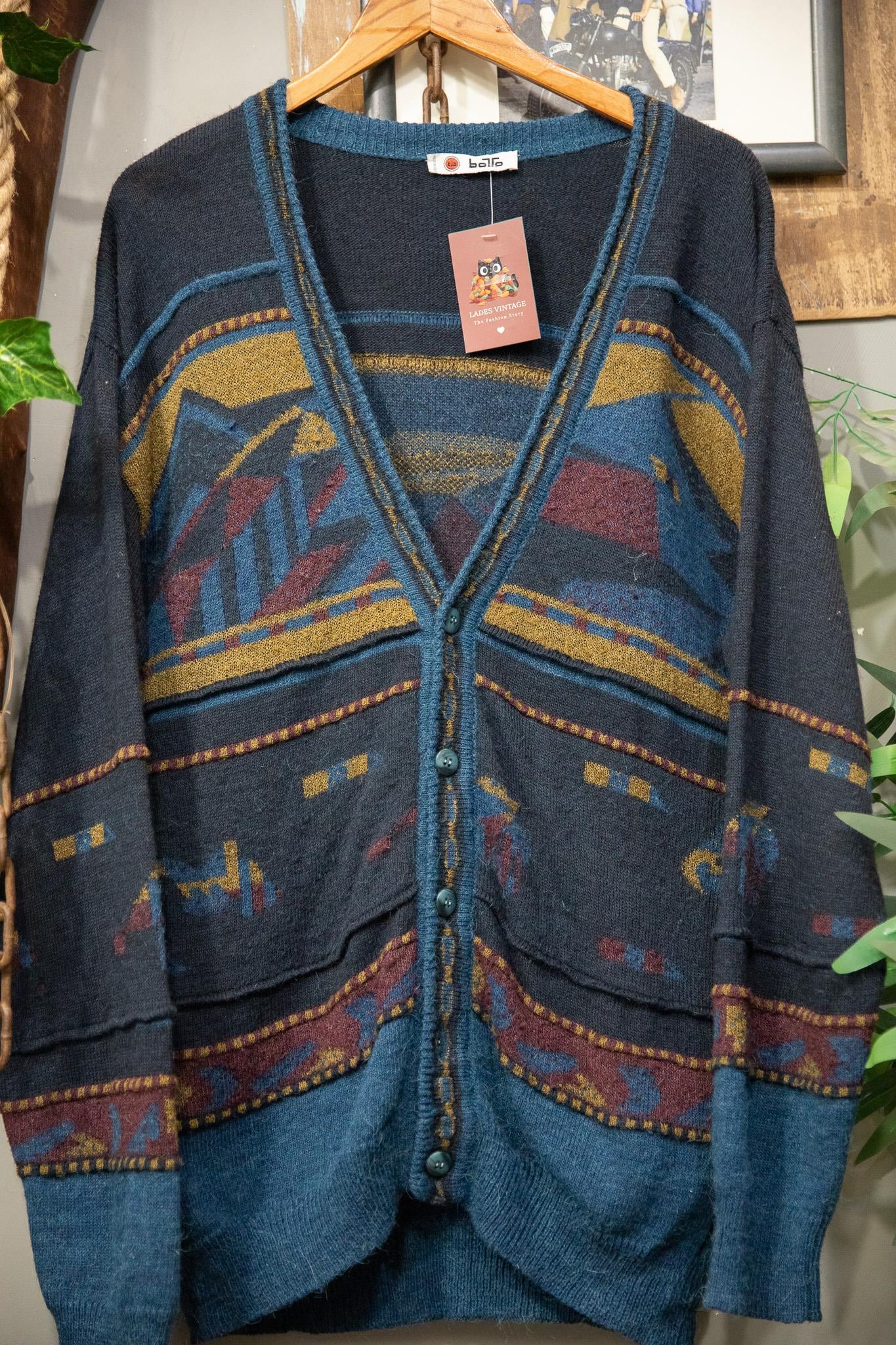 80's Aztec Oversize Hırka