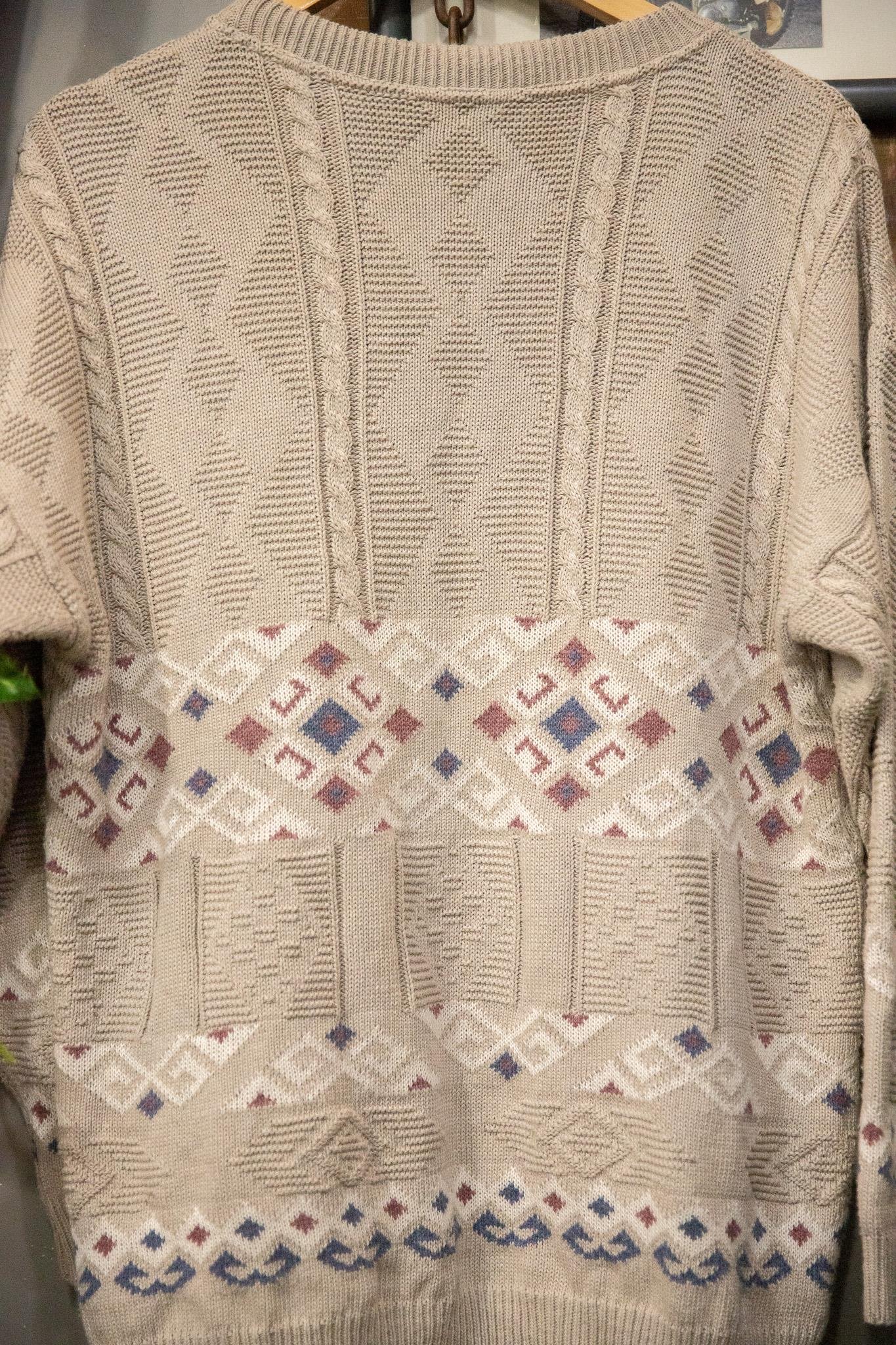 80s Bej Desenli Kazak