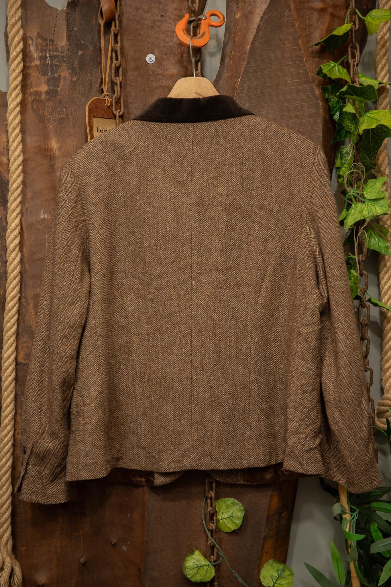 80's Brown Tweed Blazer Wool Ceket