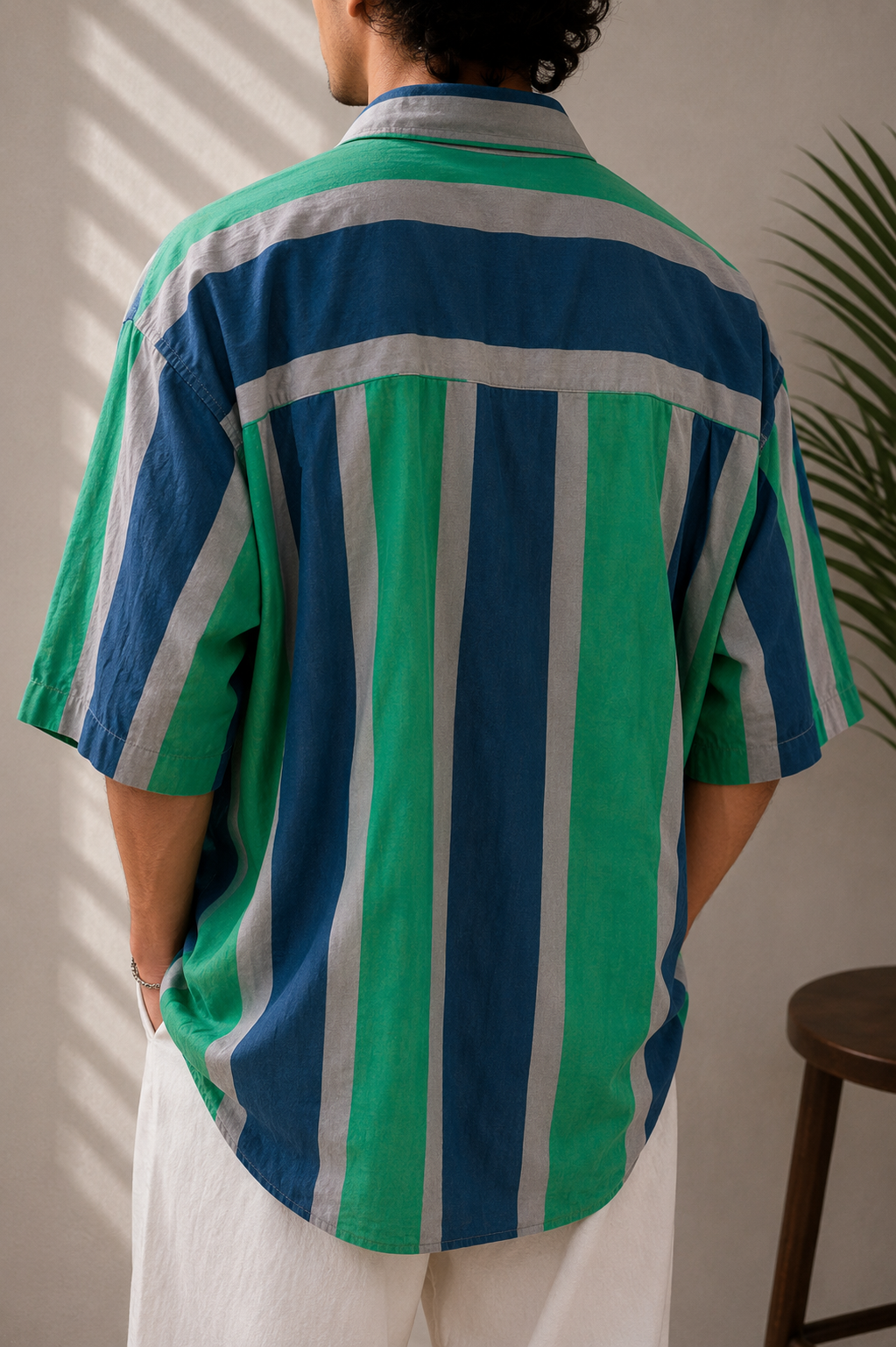 80s Button-Down Tek Cepli Gömlek