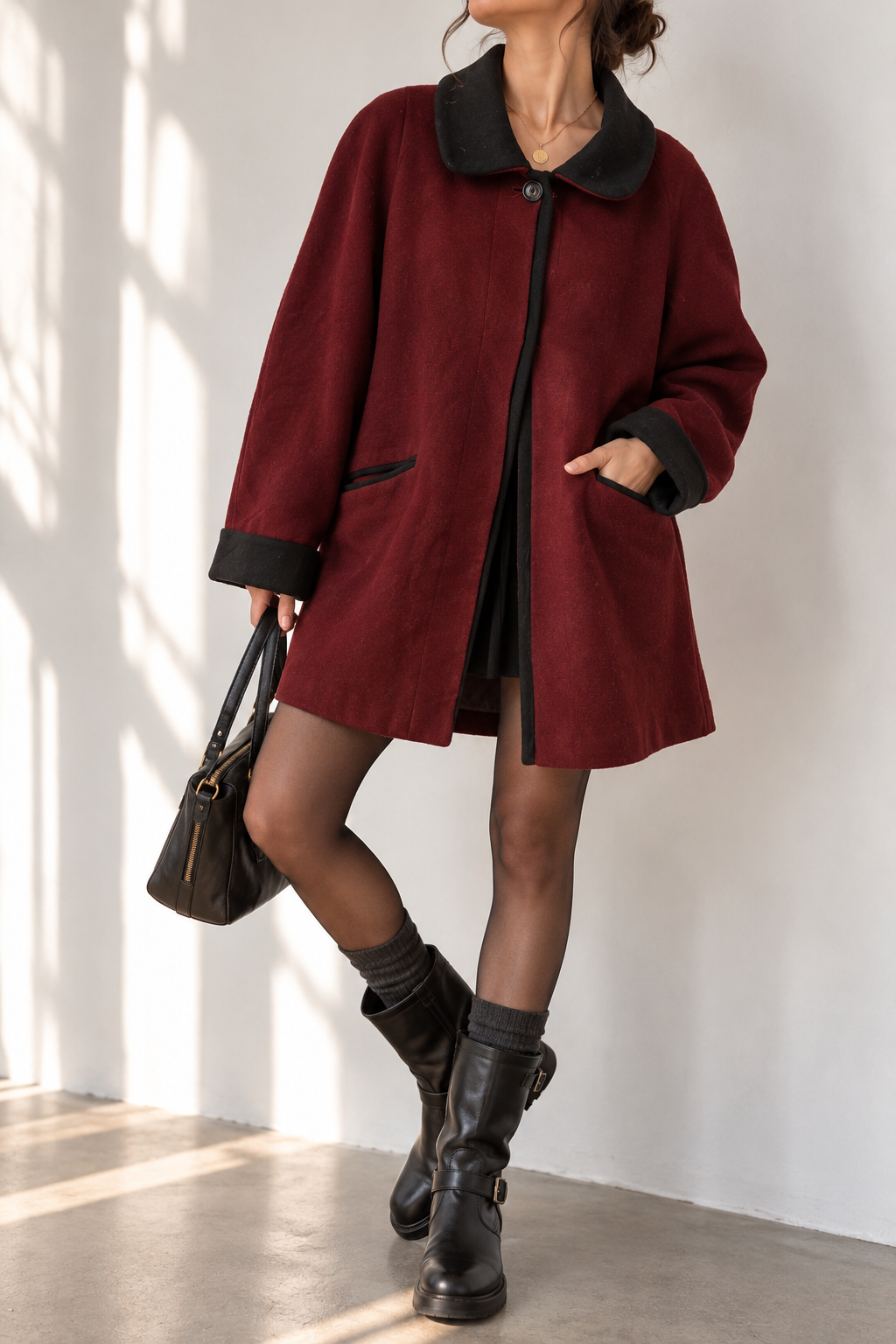 80s Classic Wool Coat