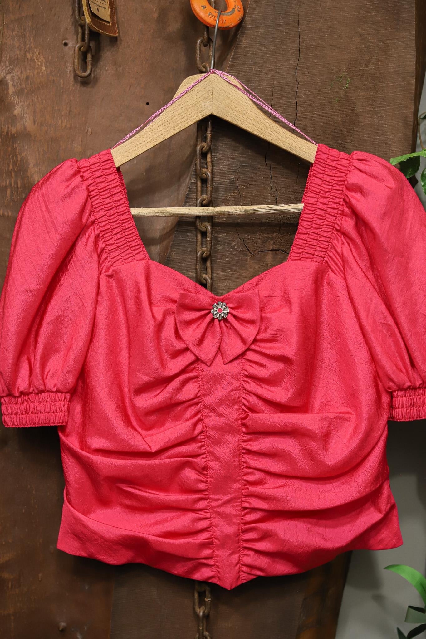 80s Disco Saten Bluz