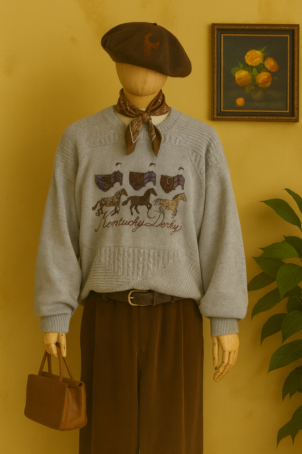 80s Equestrian Wool Kazak