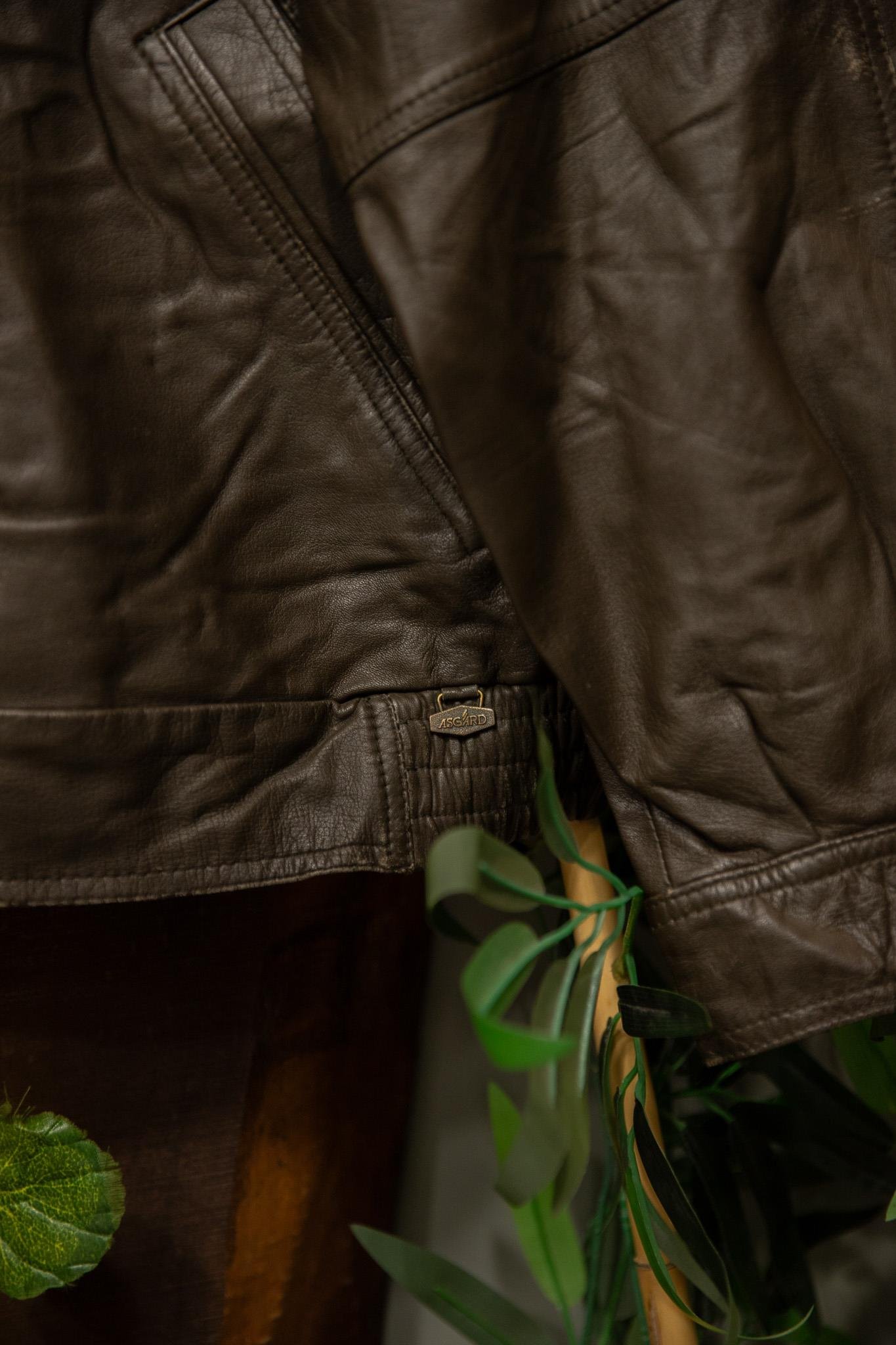 80s Eskitme Classic Oversize Bomber Deri Ceket
