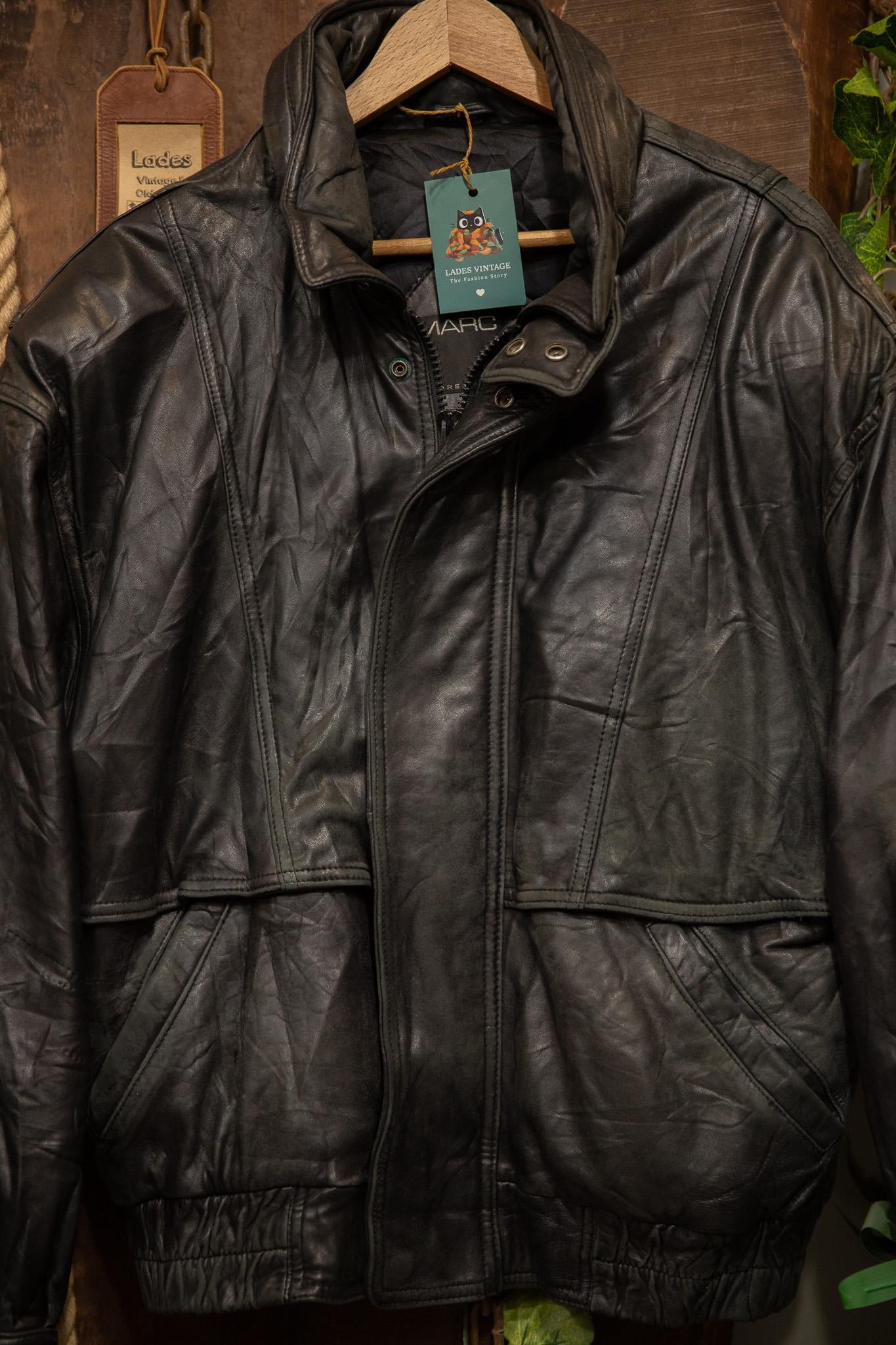 80's Eskitme Moto Hooded Bomber Deri Ceket