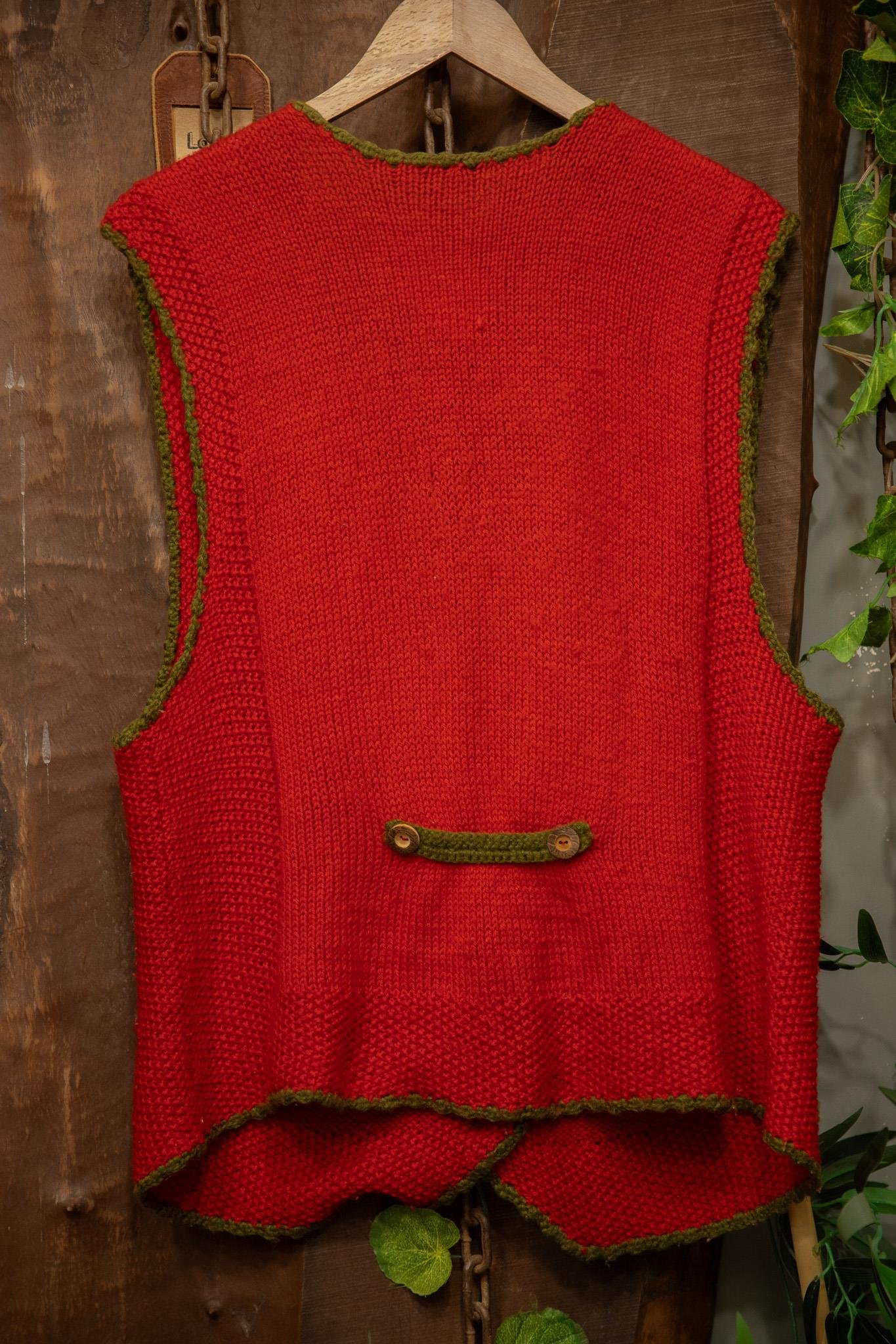 80's Hand-Knitted Wool Yelek