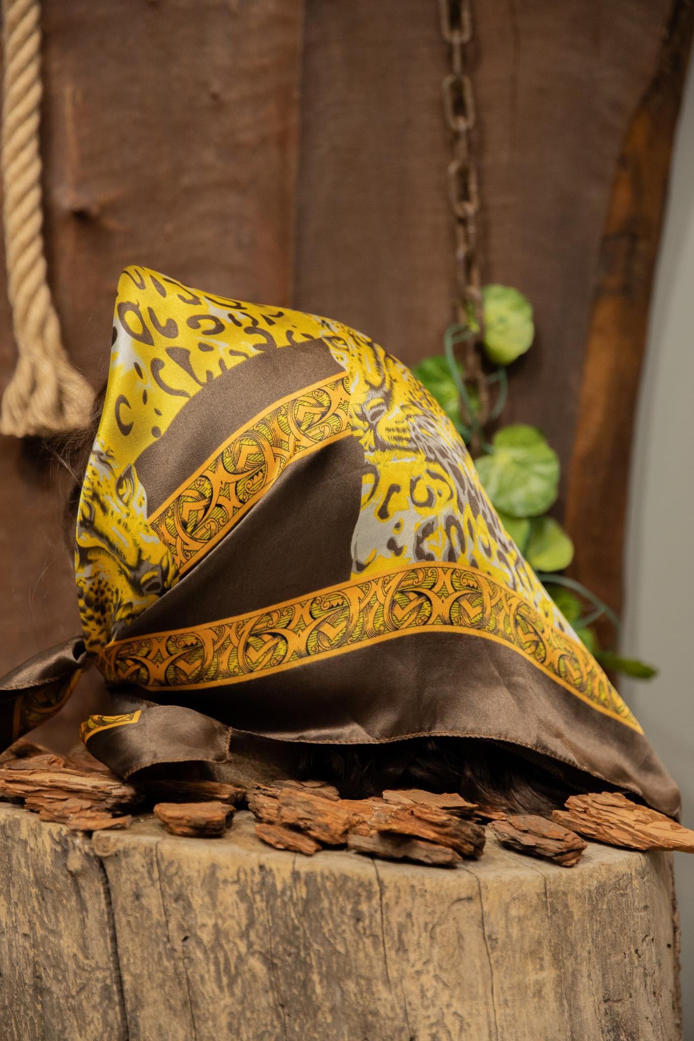 80's Leopard Silk Fular