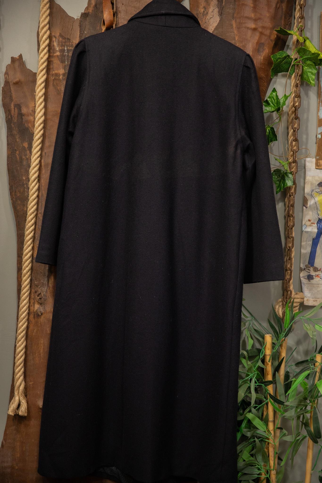 80's Navy Klasik Wool Kaban