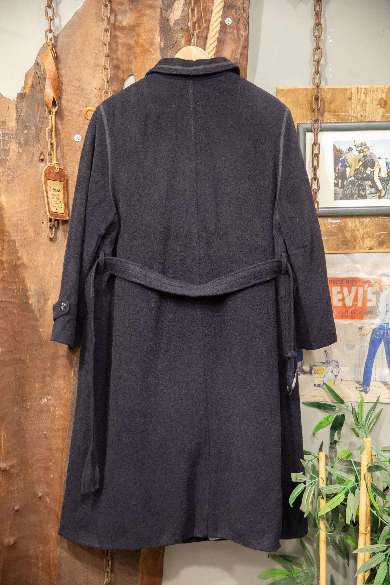 80's Navy Wool Oversize Kaşe Kaban