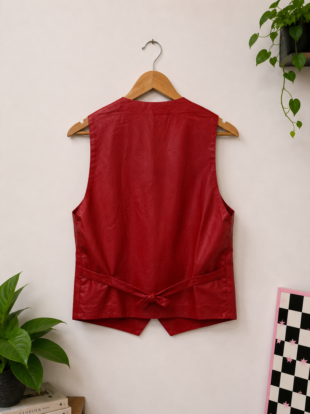 80s Rock Vest Deri Yelek