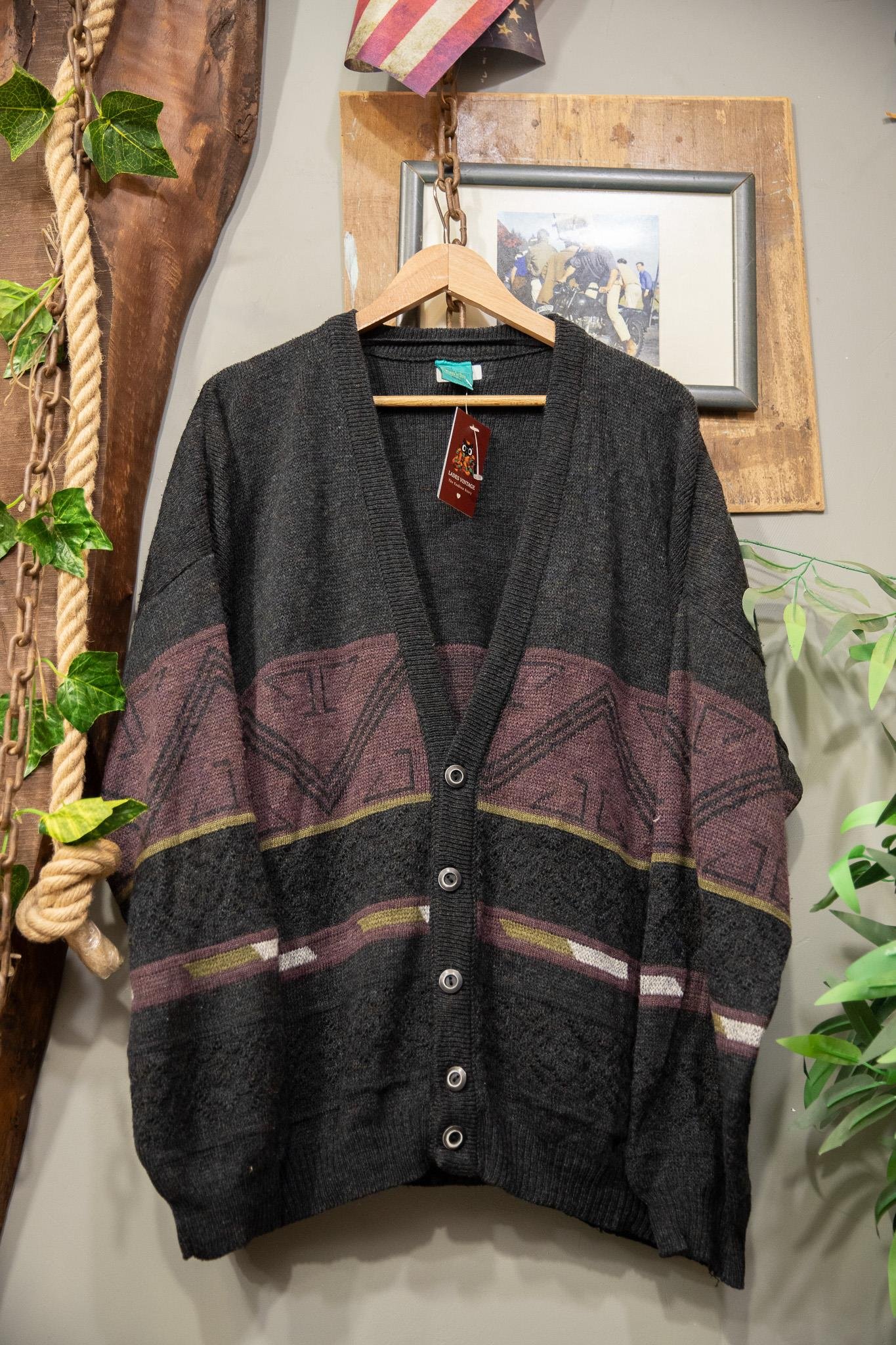 80s Wool Oversize Hırka