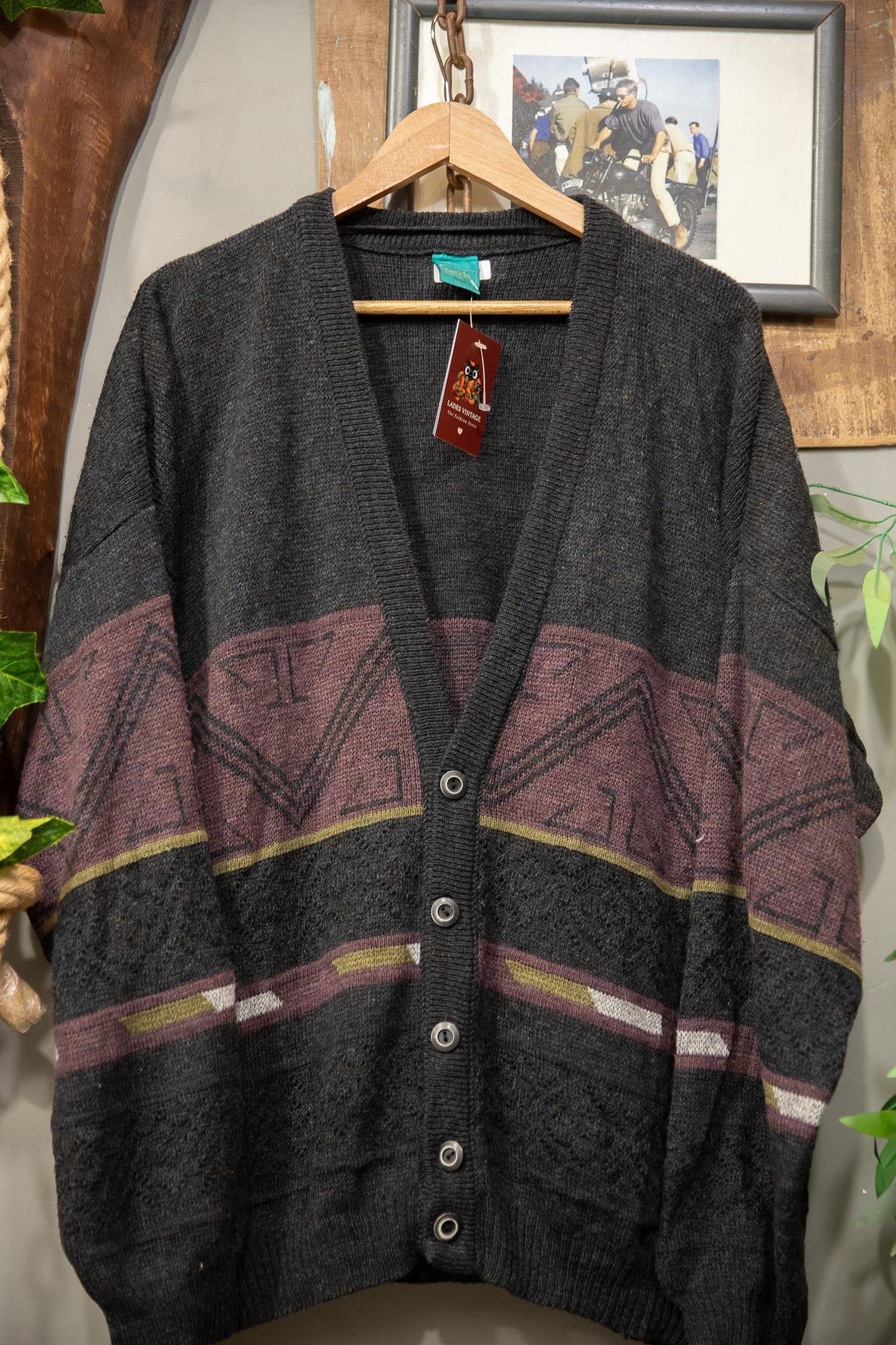 80s Wool Oversize Hırka