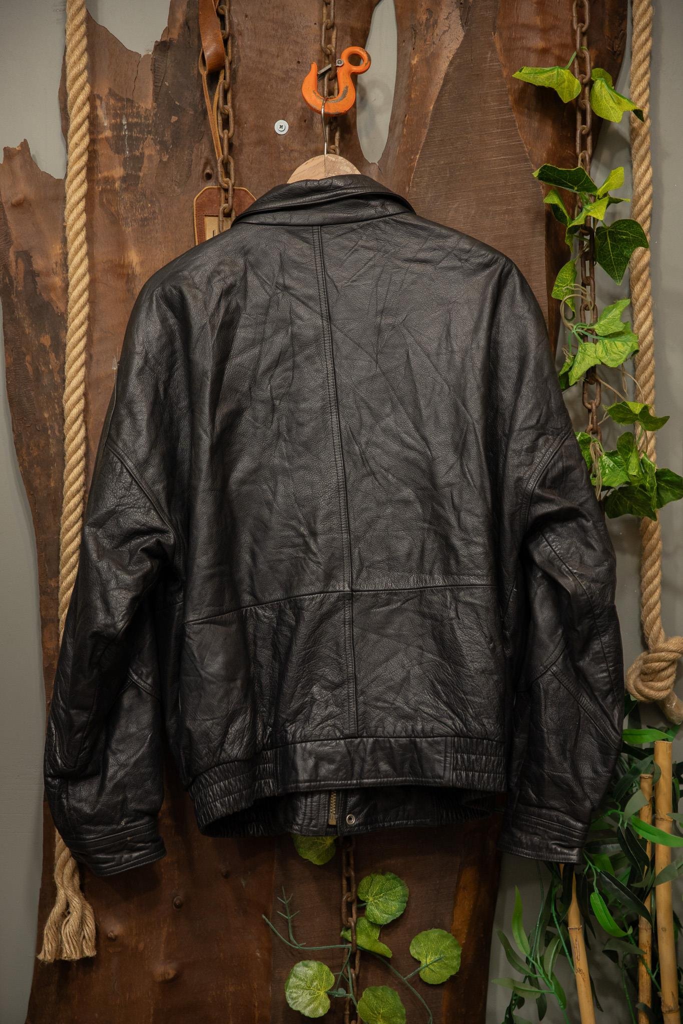 80s/90s American Bomber Deri Ceket