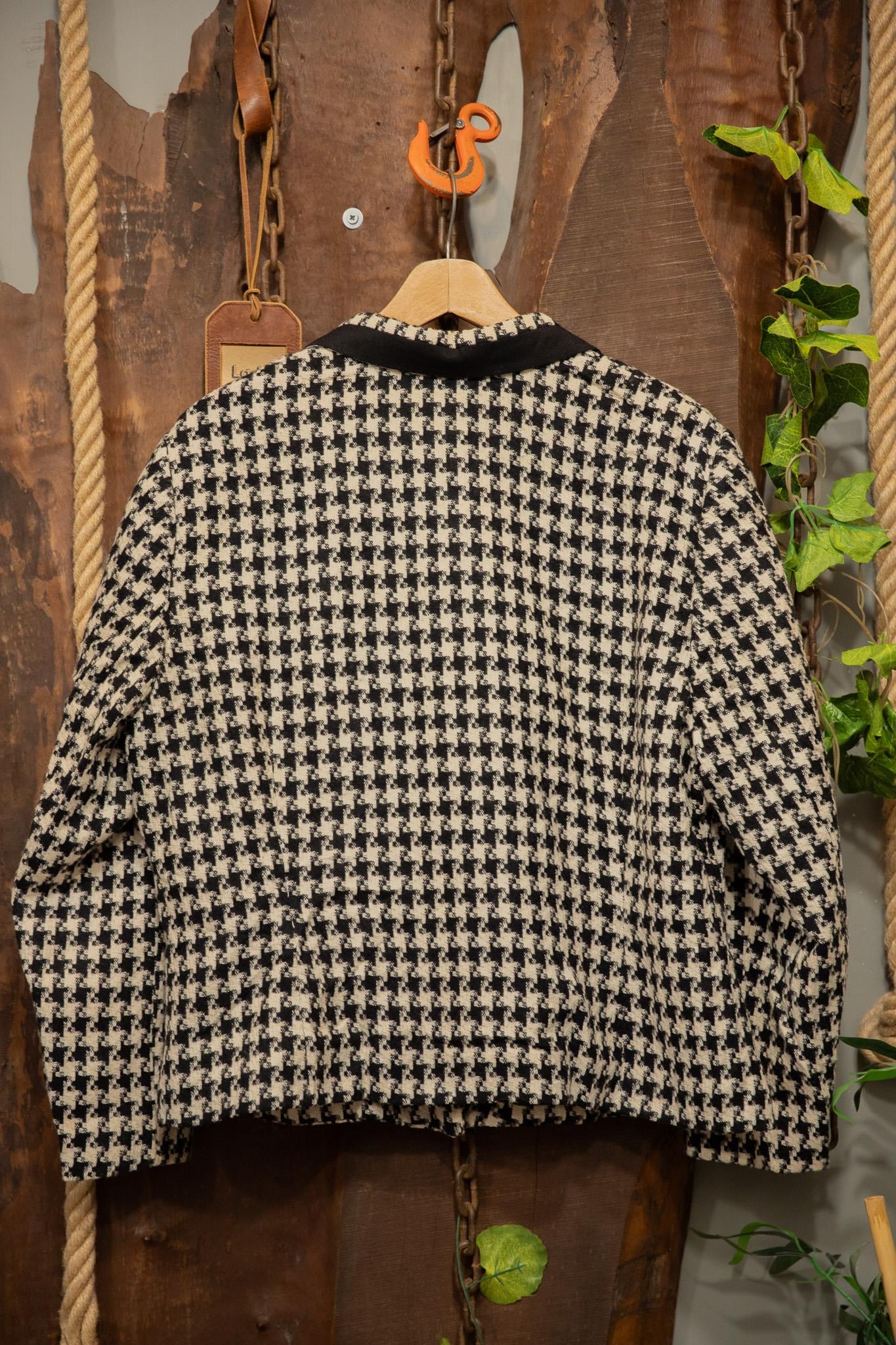 80s/90s Black&White Wool Ceket