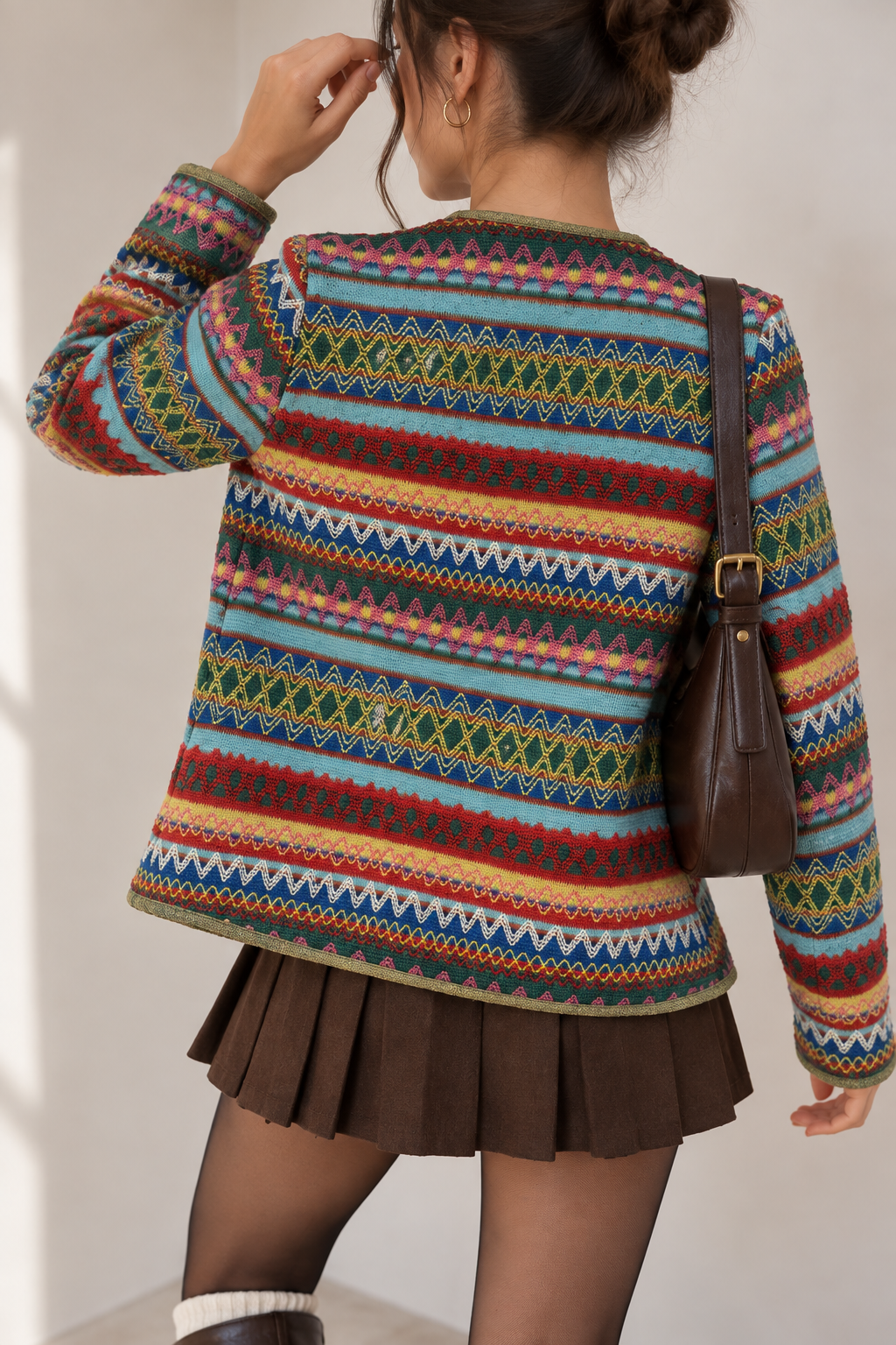 80s/90s Boho/Festival Etnik Ceket/Hırka