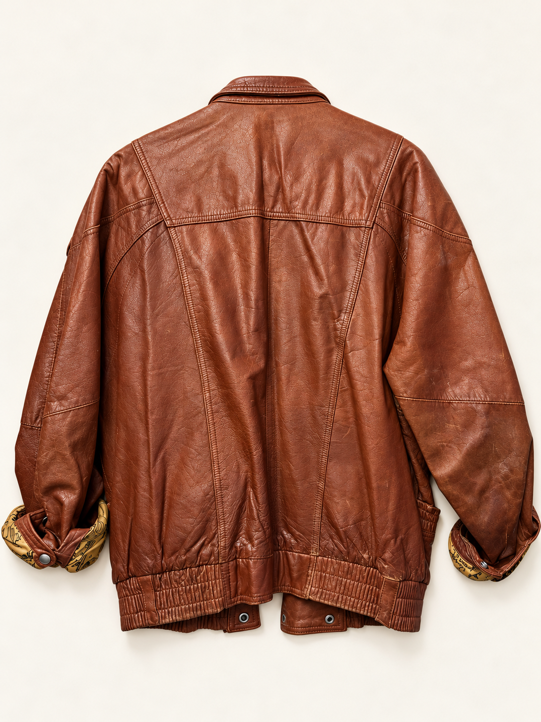 80s/90s Brown Bomber Deri Ceket