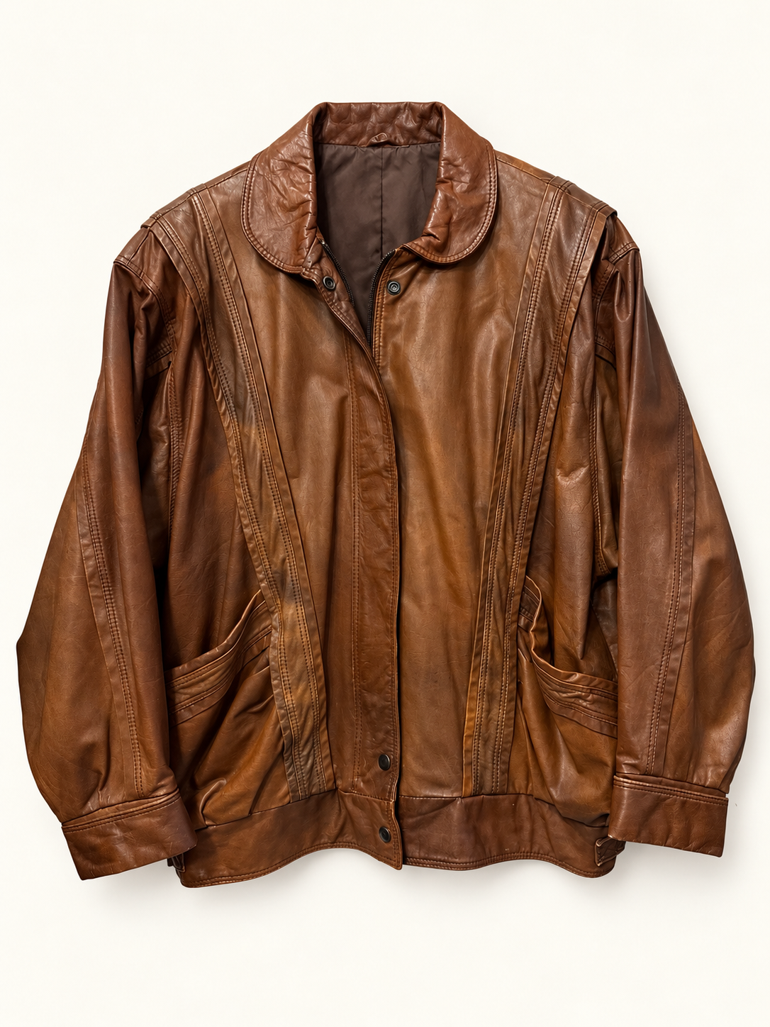 80s/90s Brown Classic Deri Ceket