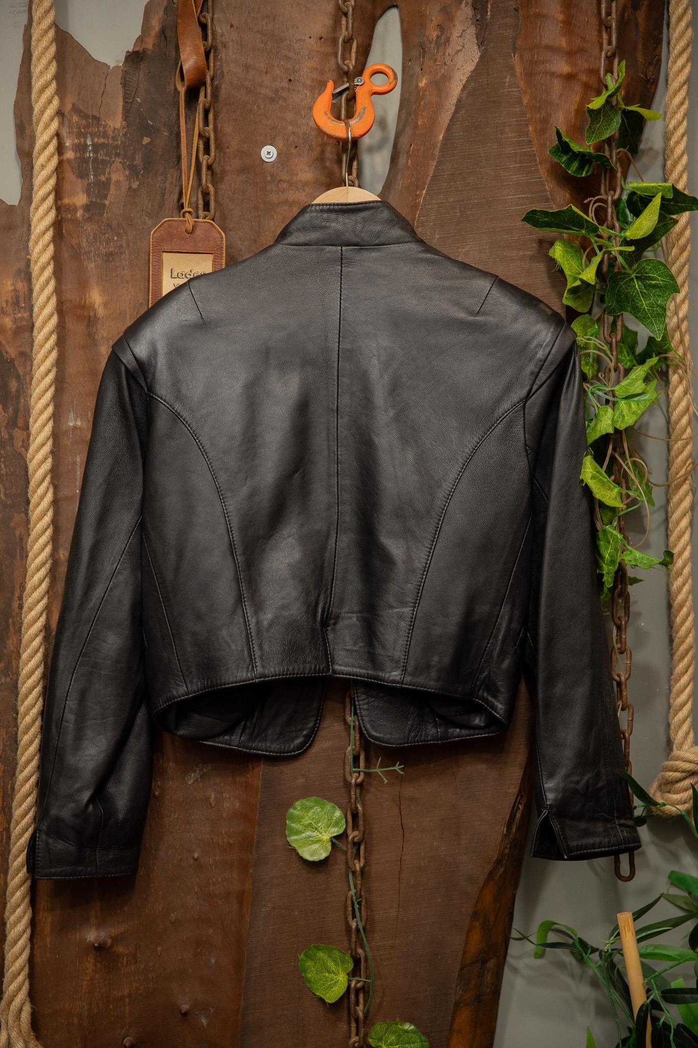 80s/90s Classsic Cropped Deri Ceket