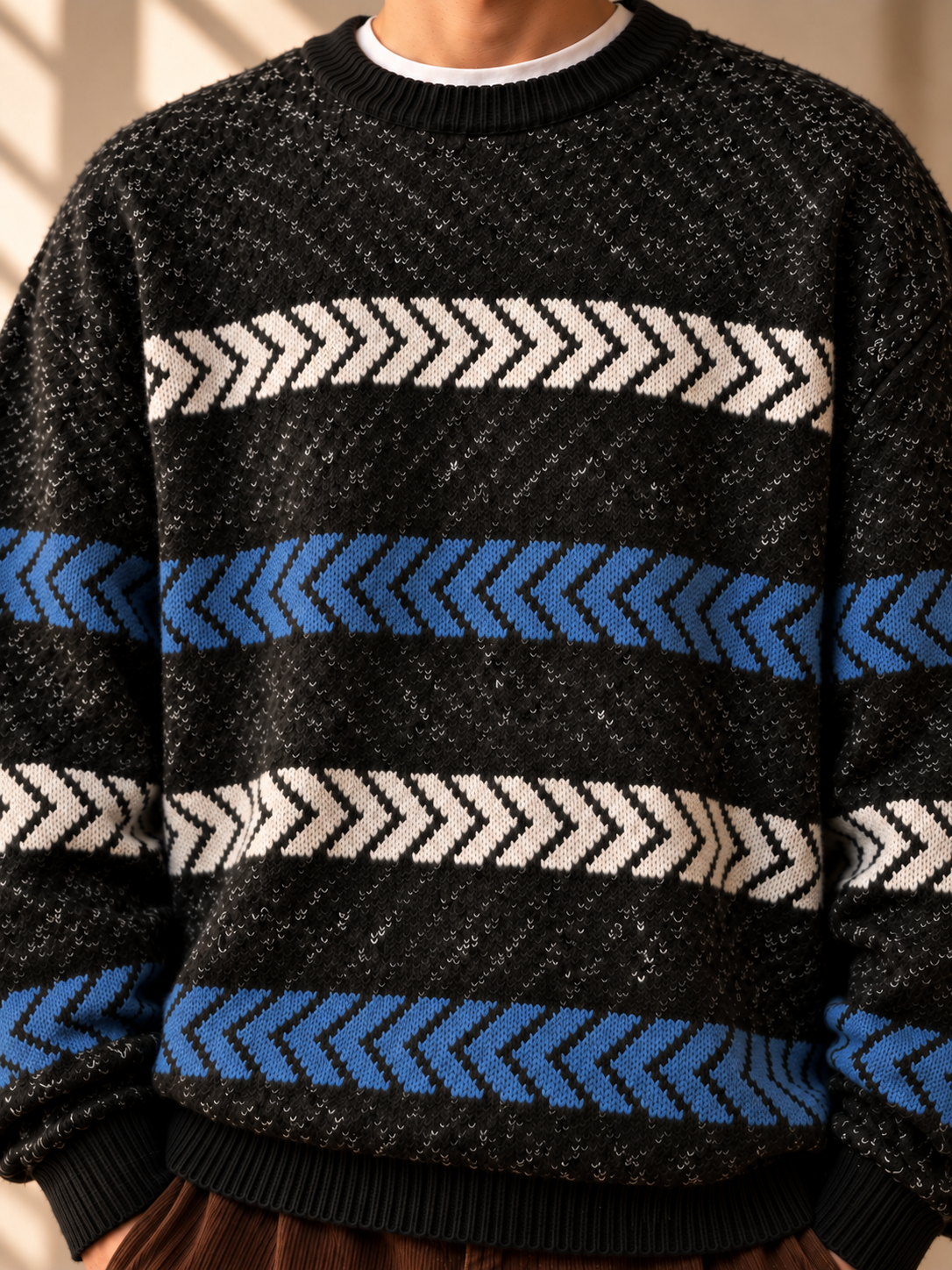 80s/90s Kalın Örgü Oversize Kazak