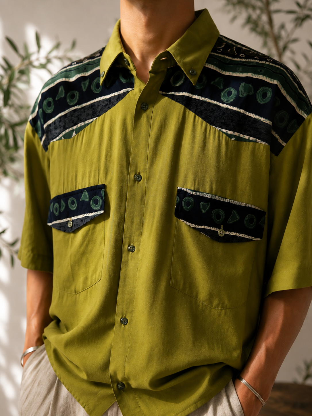 80s/90s Kovboy/Otantik Dökümlü Gömlek