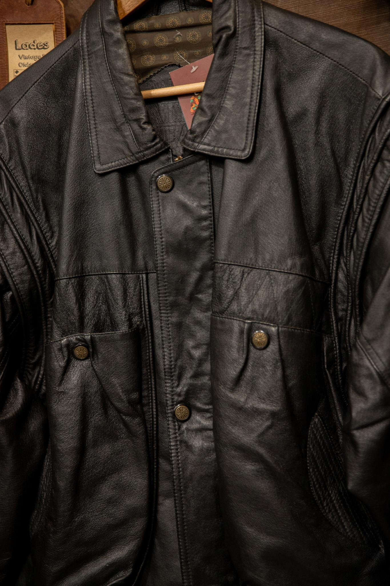 80s/90s Oversize Classic Bomber Deri Ceket