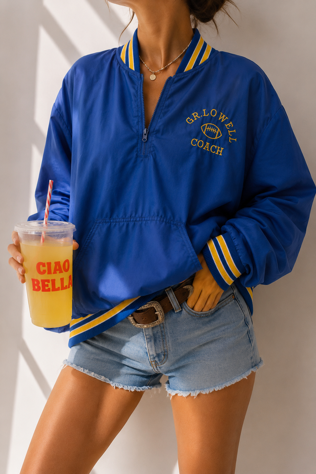 80s/90s Royal Blue Coach Ceket