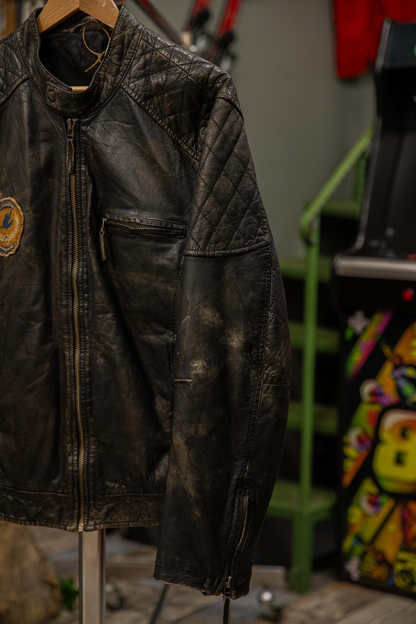 90's American Biker Tarz Unisex Deri Ceket