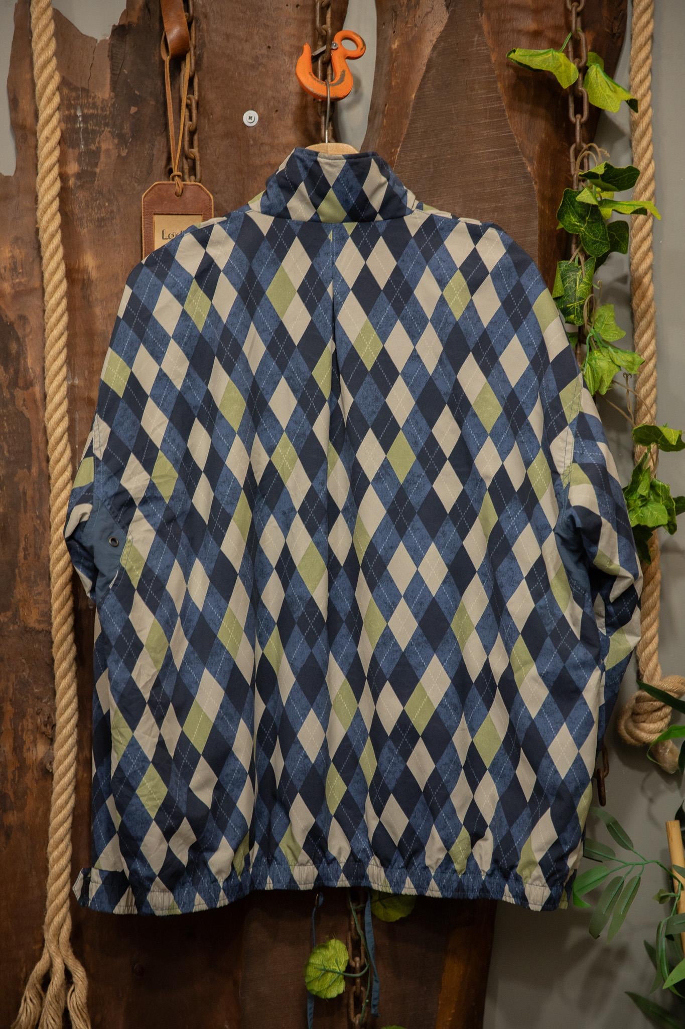 90's Argyle Diamond Oversize Spor Ceket
