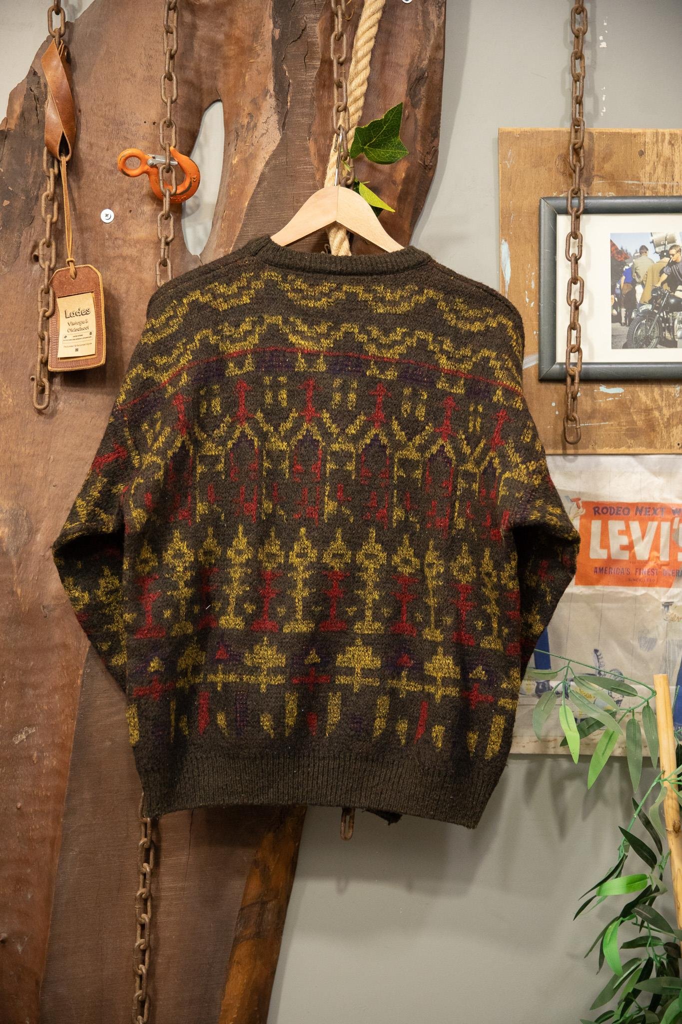 90's Artistic Splash Wool Kazak