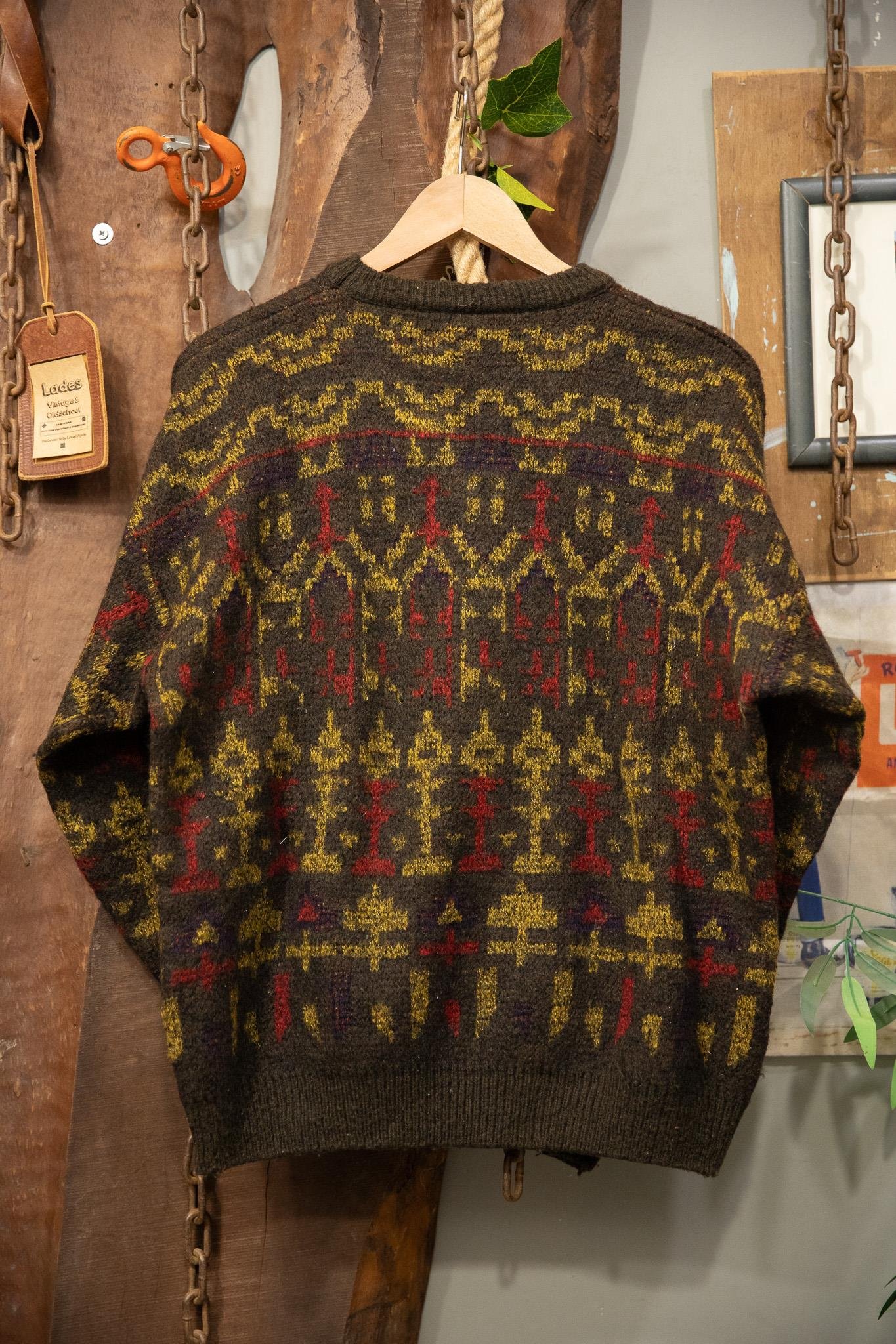 90's Artistic Splash Wool Kazak