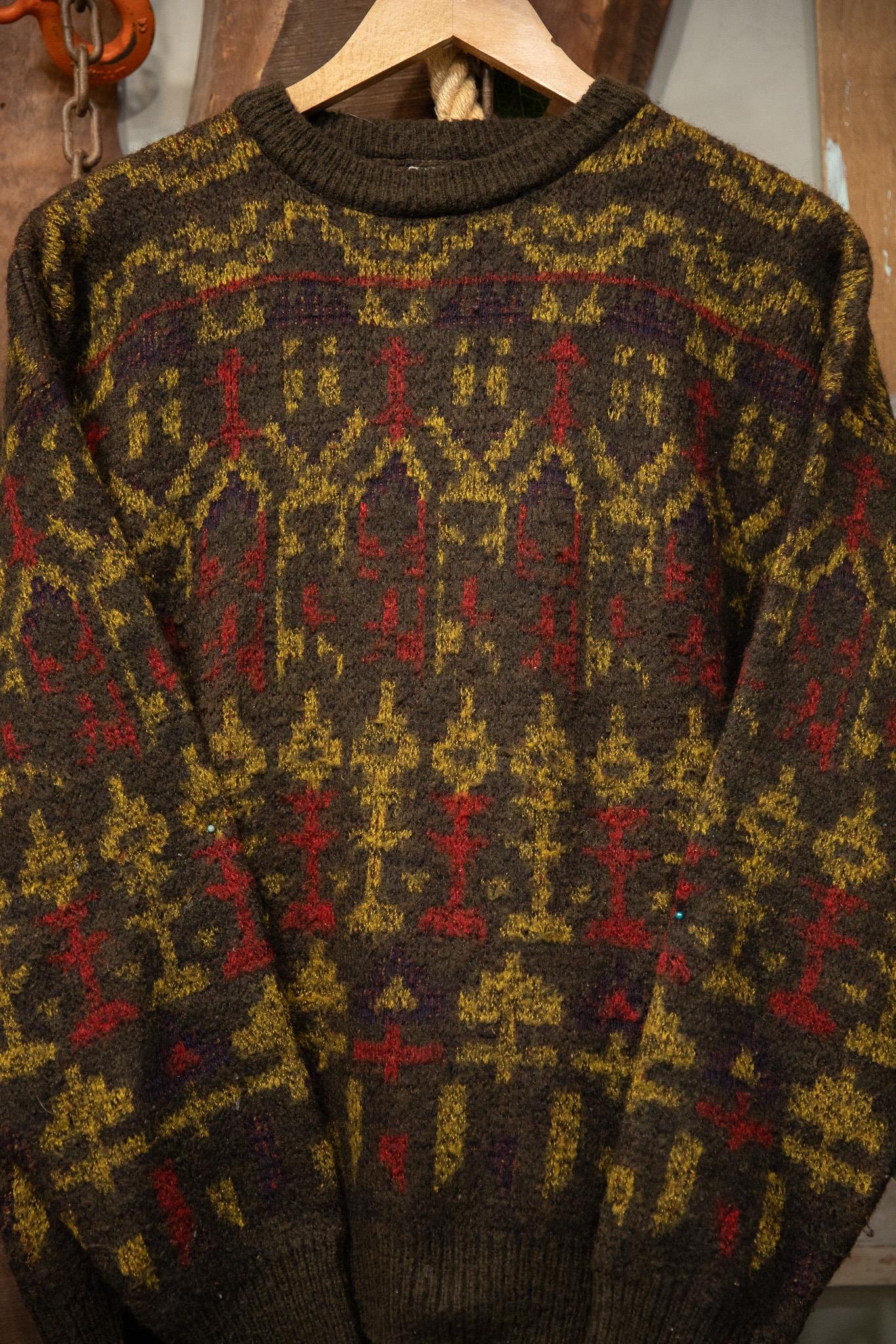 90's Artistic Splash Wool Kazak