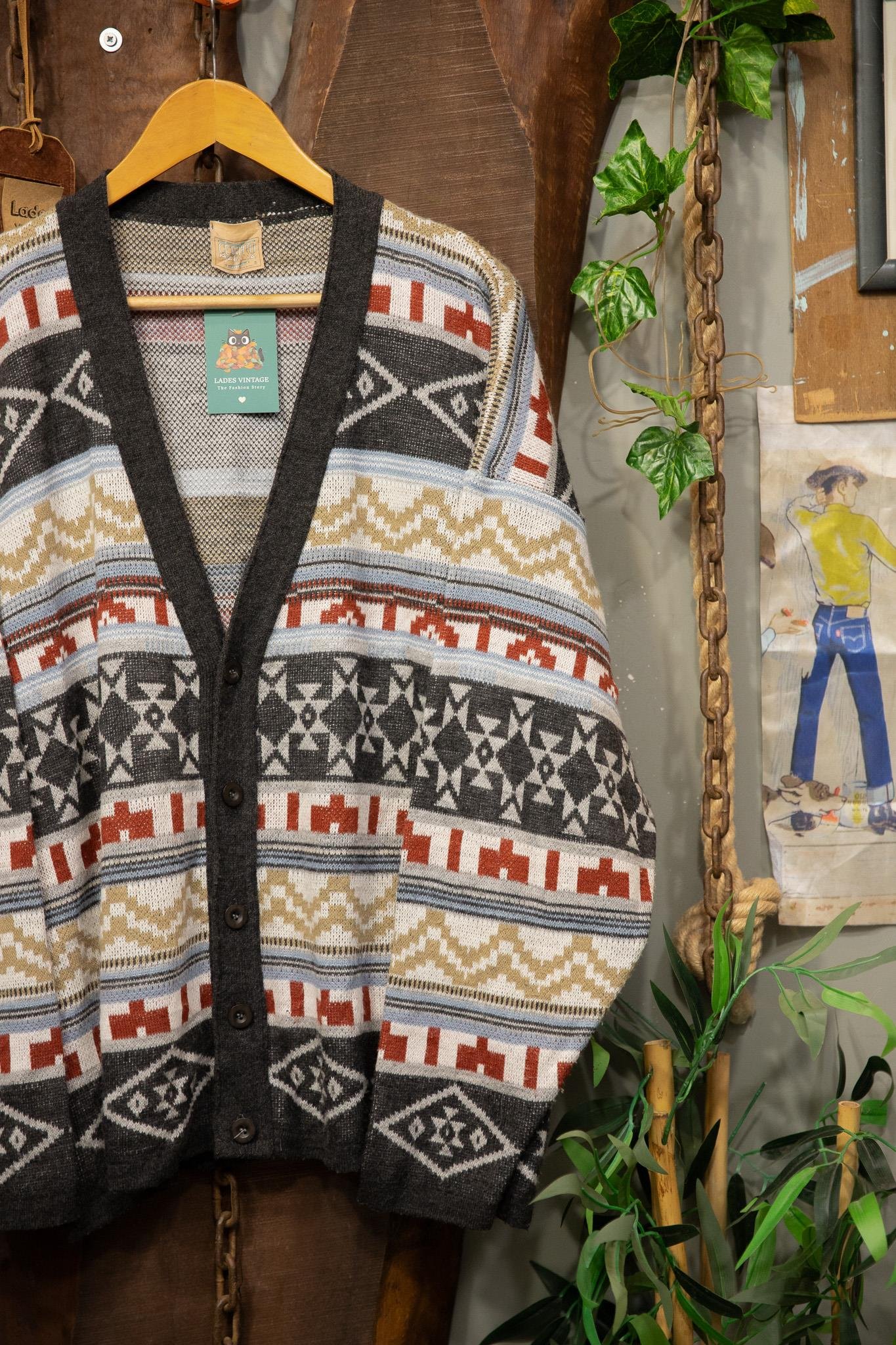 90's Aztec Etnik Hırka
