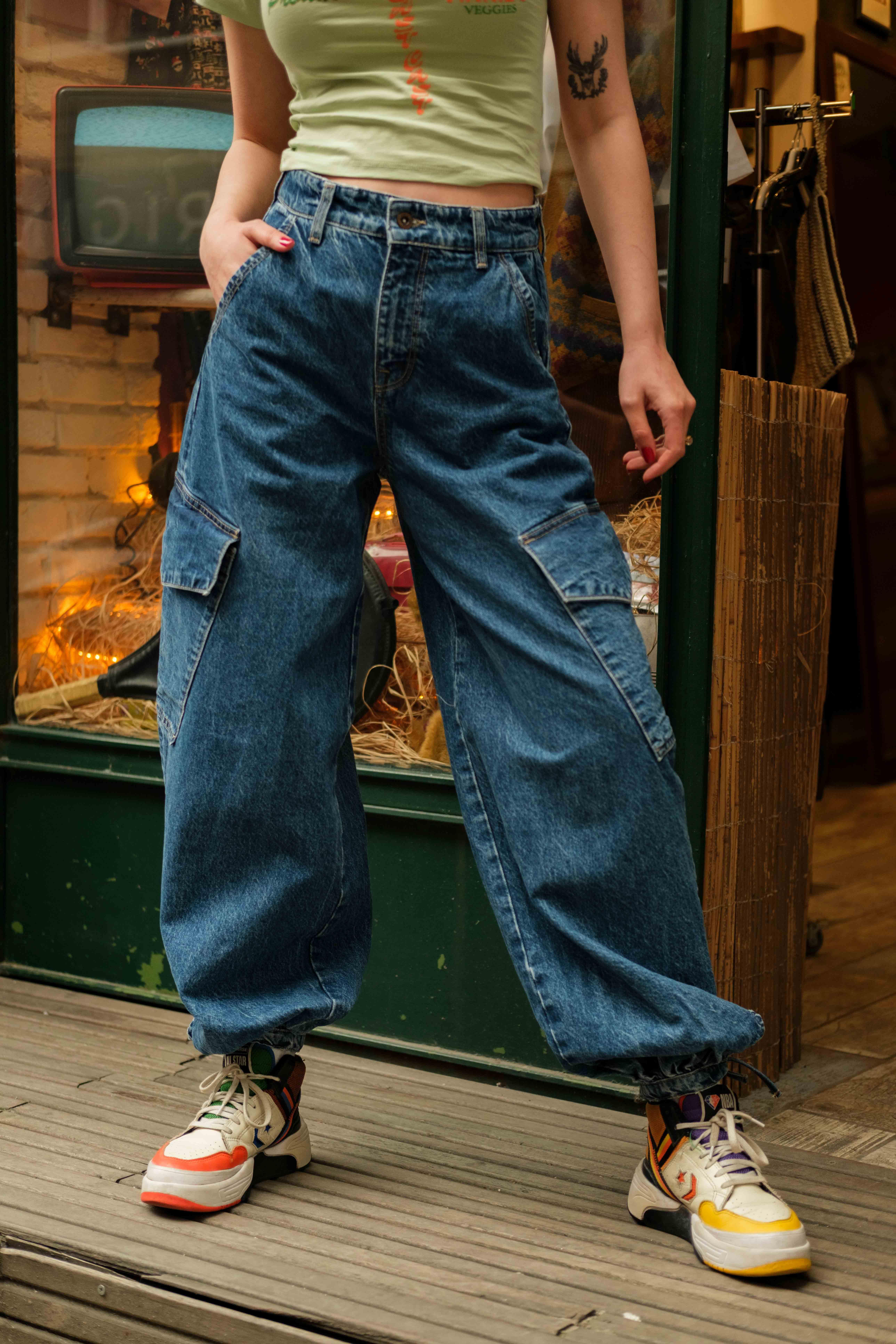 90's Baggy Cargo Jean's