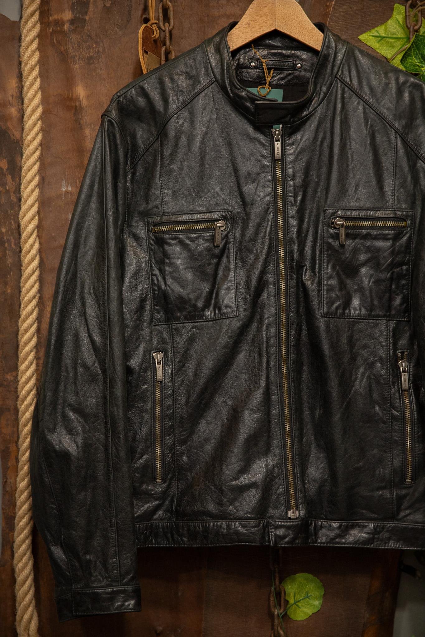 90's Biker Quilt Moto Black Deri Ceket
