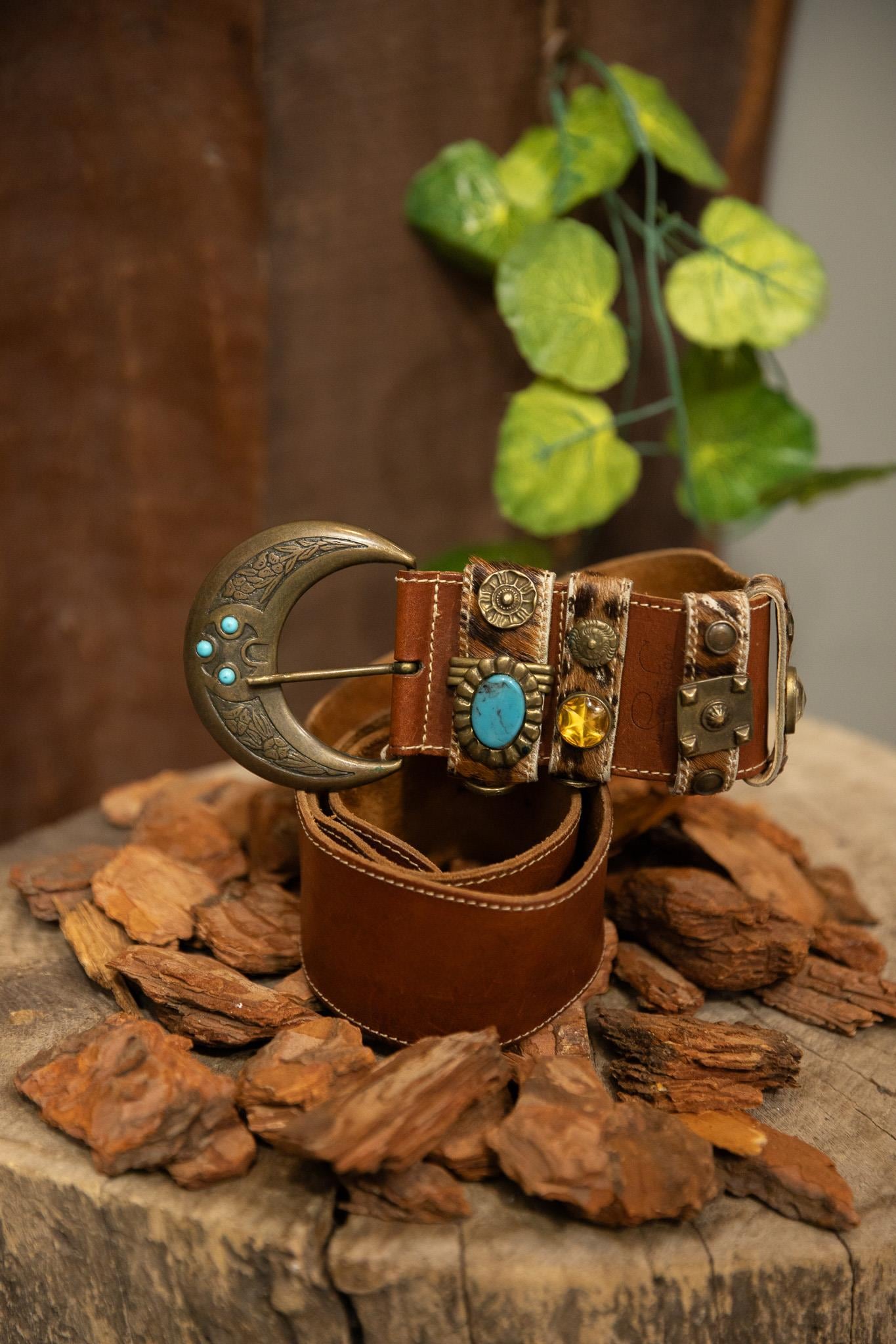 90's Brown Boho Western Kemer