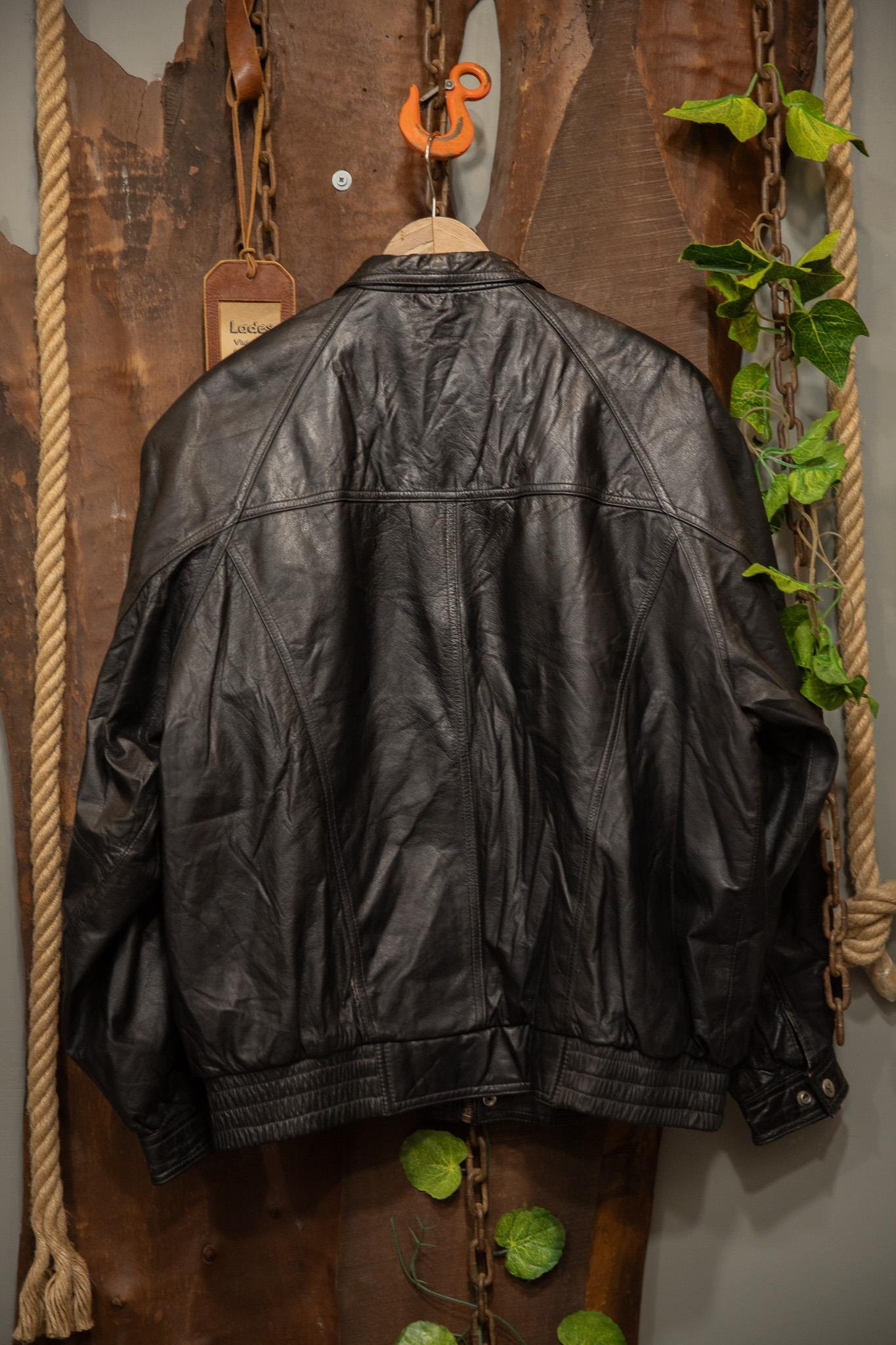 90's Classic American Bomber Deri Ceket
