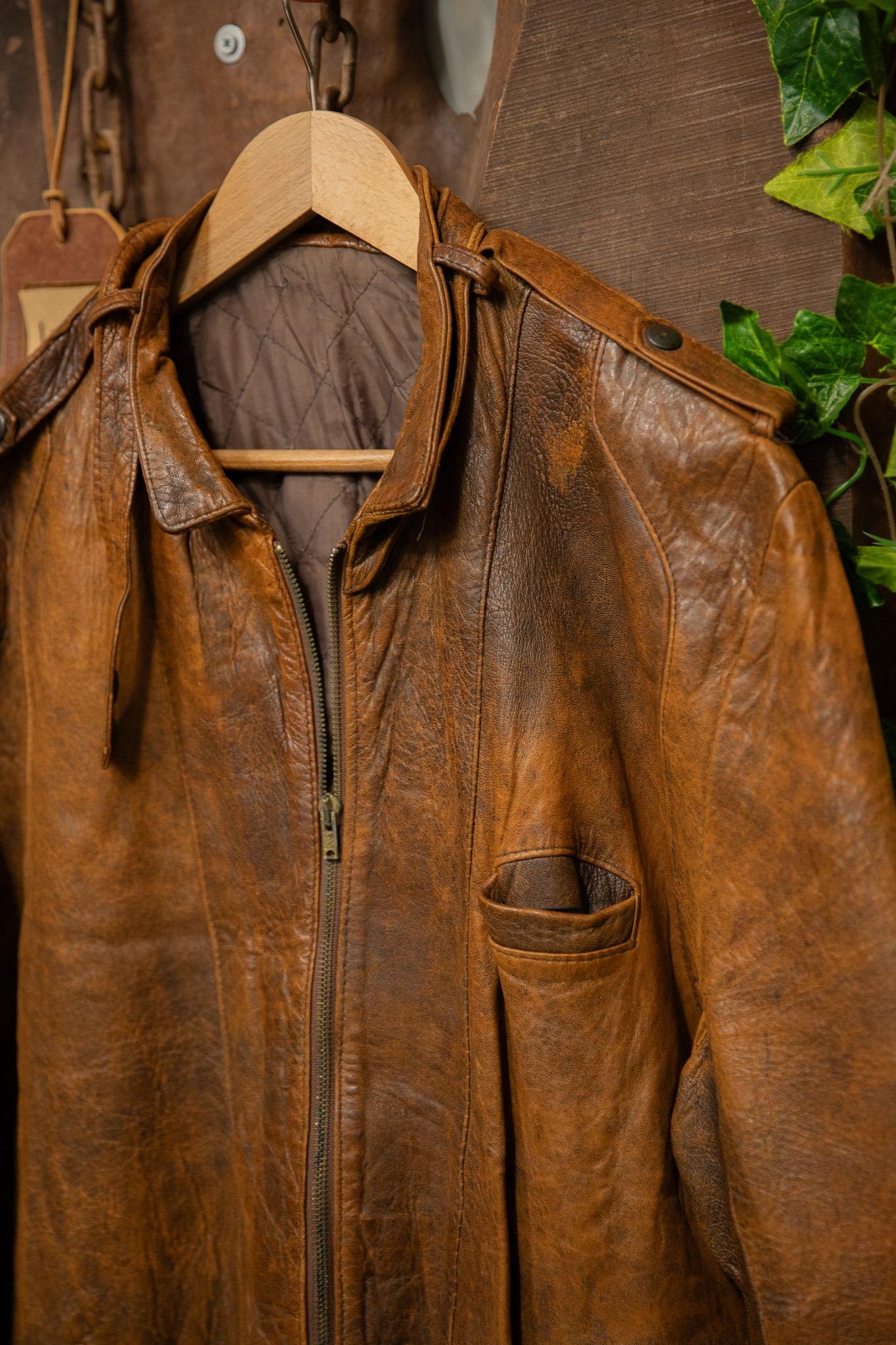 90's Classic Brown Deri Ceket
