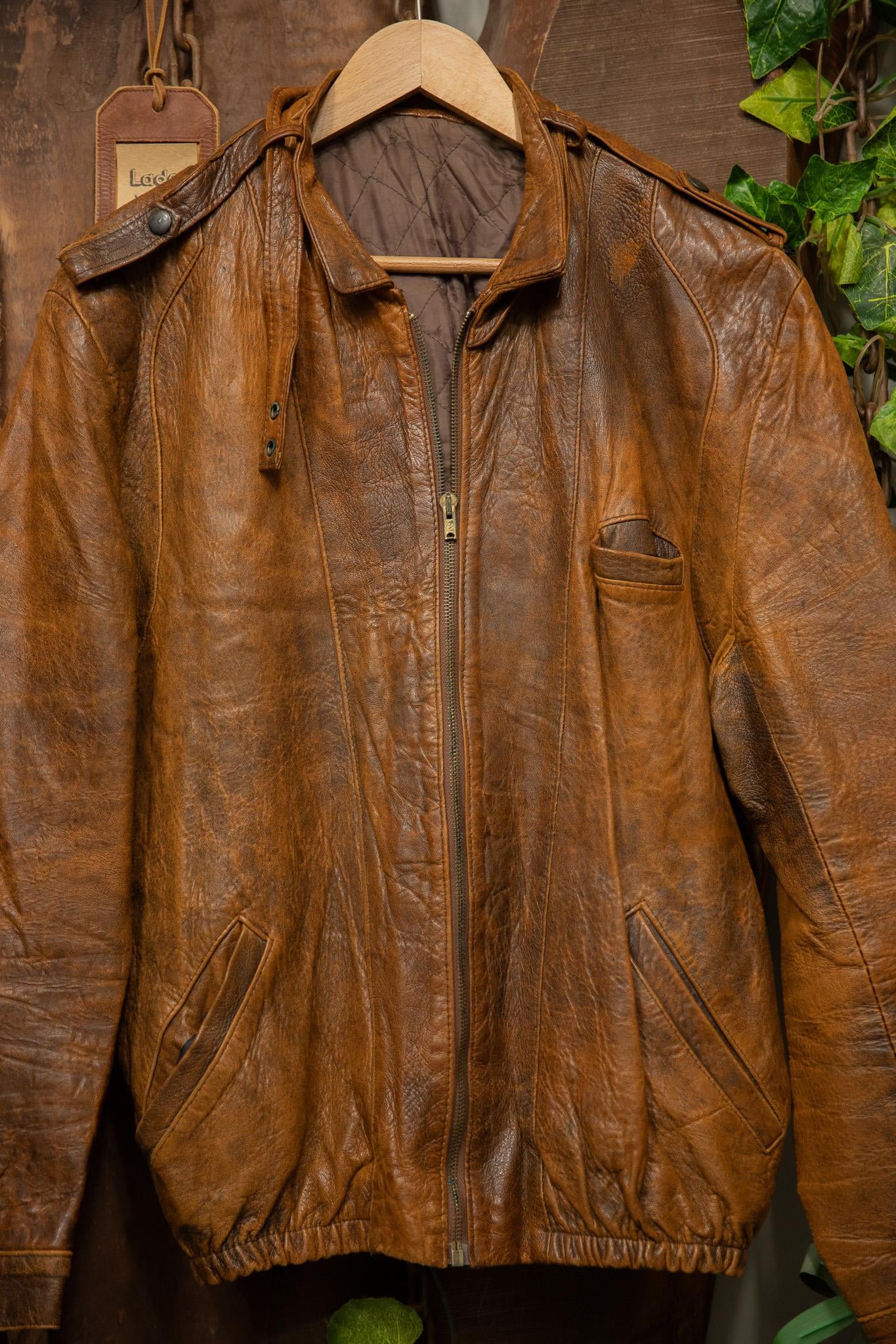 90's Classic Brown Deri Ceket