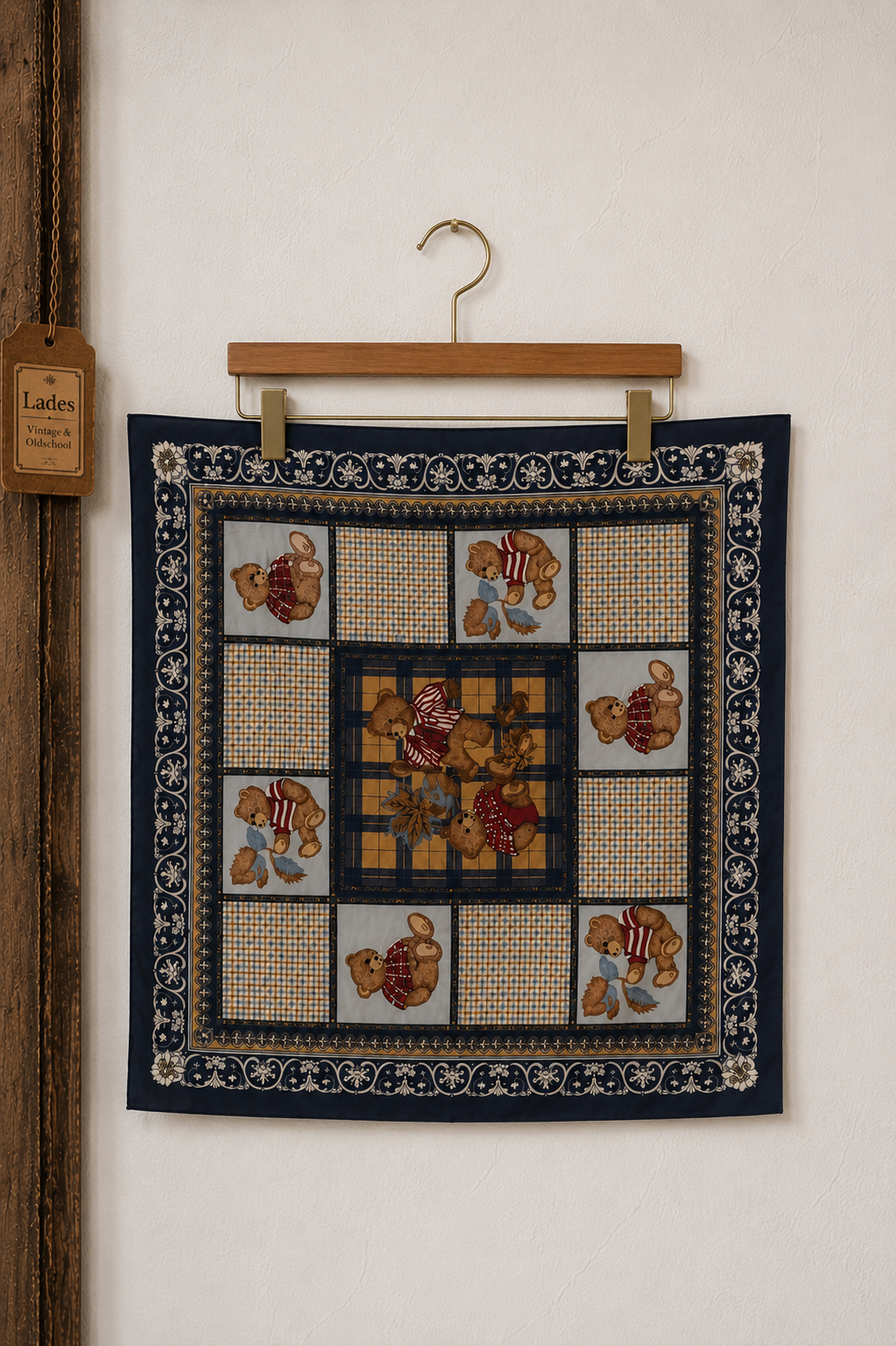 90s Country Kitsch Ayı Desenli Fular&Eşarp