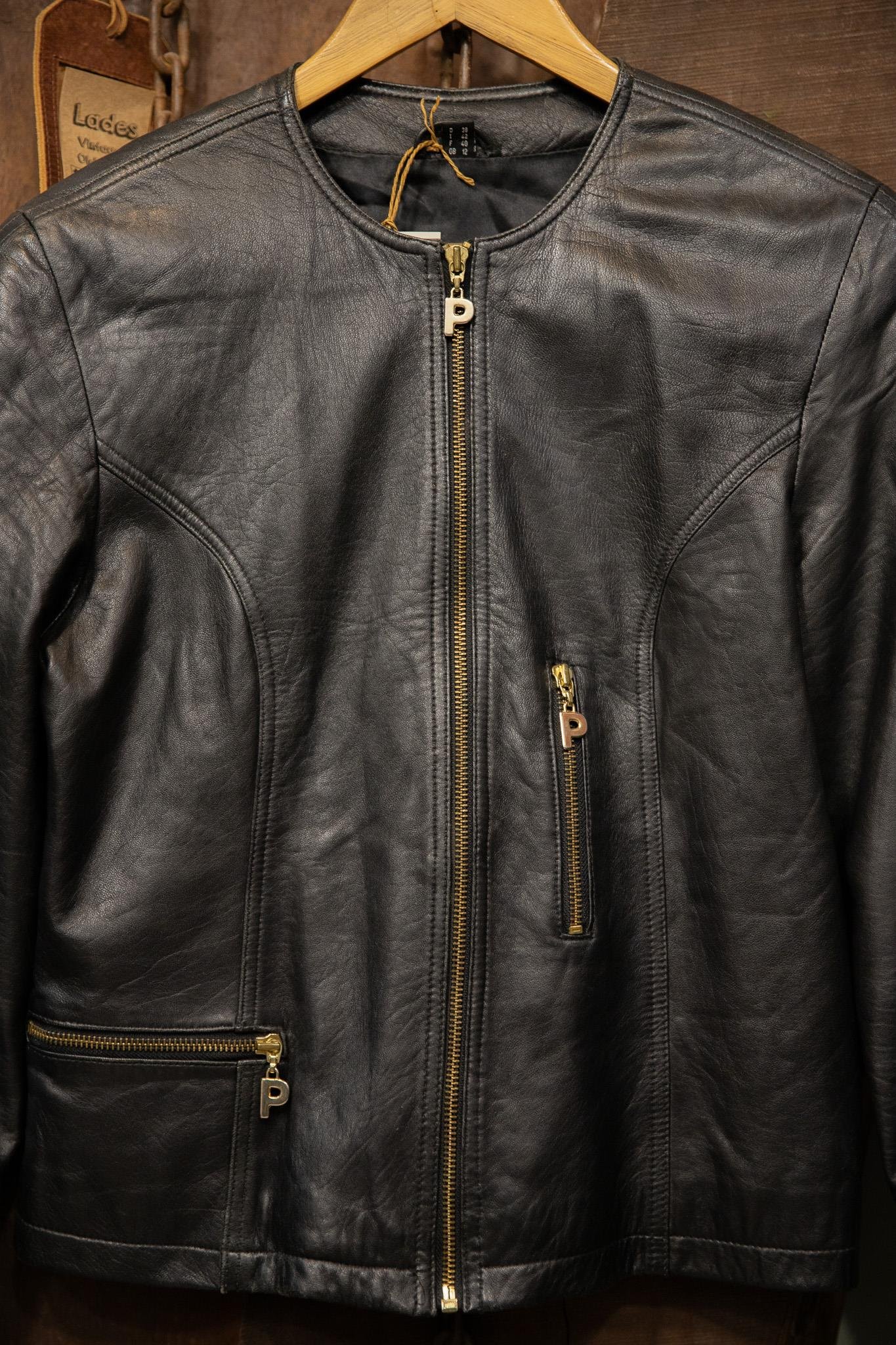 90's Crop Biker Deri Ceket