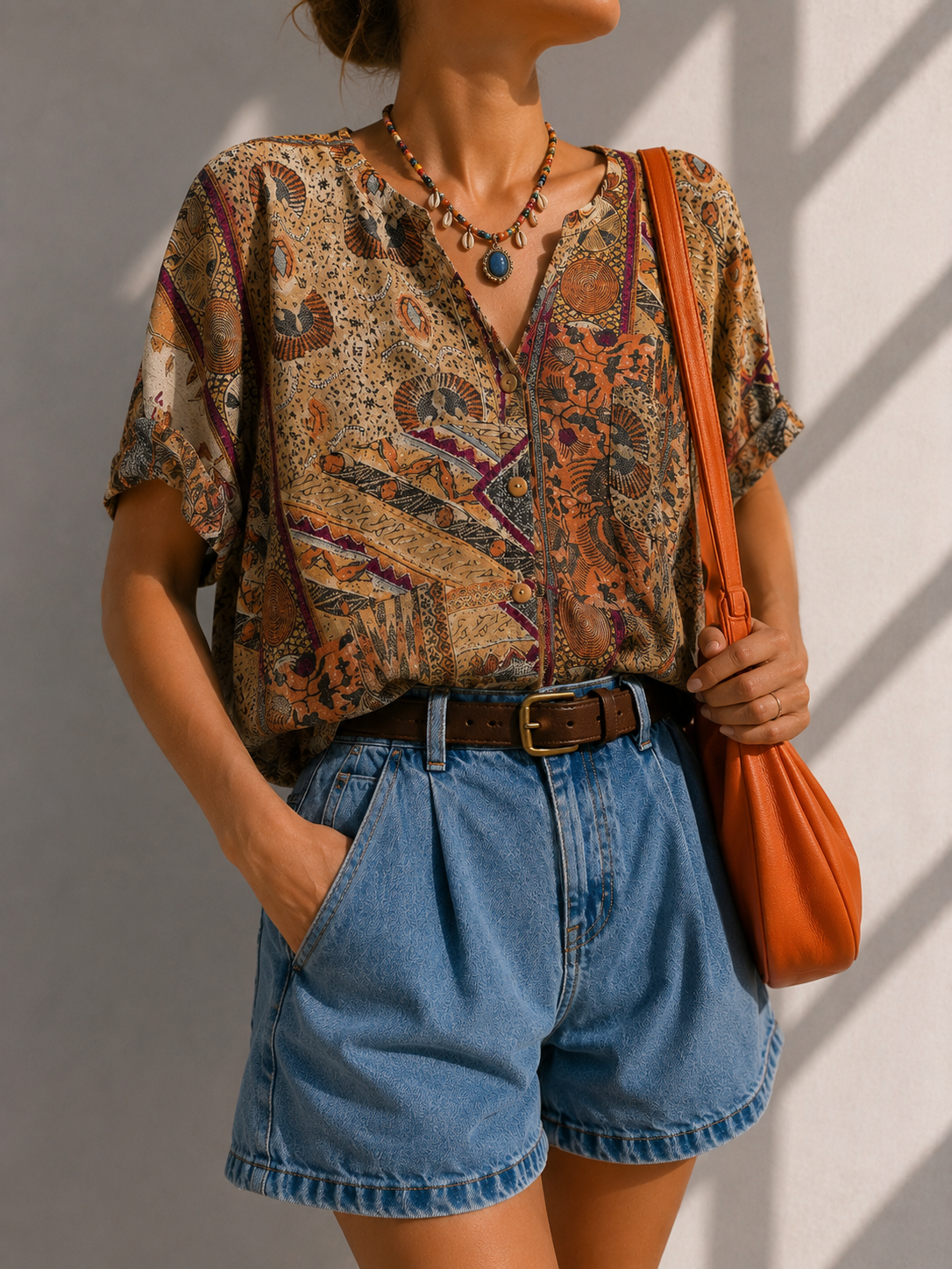 90s Etnik Hardal Gömlek
