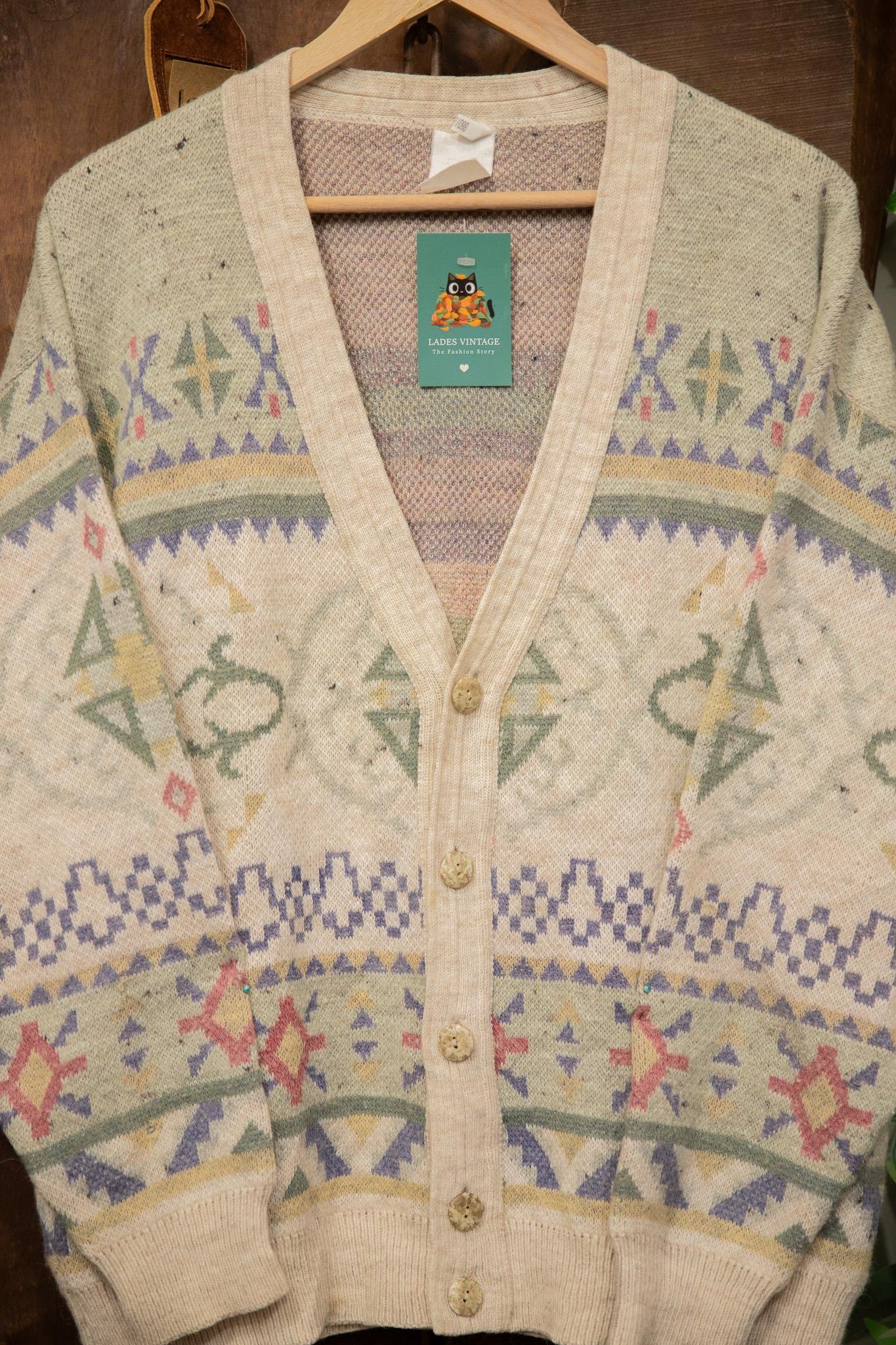 90's Etnik Wool Hırka