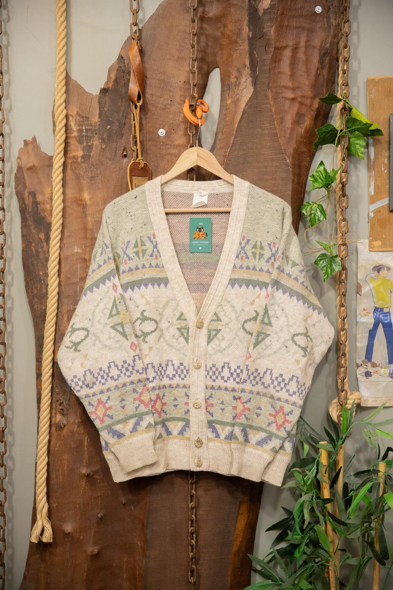90's Etnik Wool Hırka