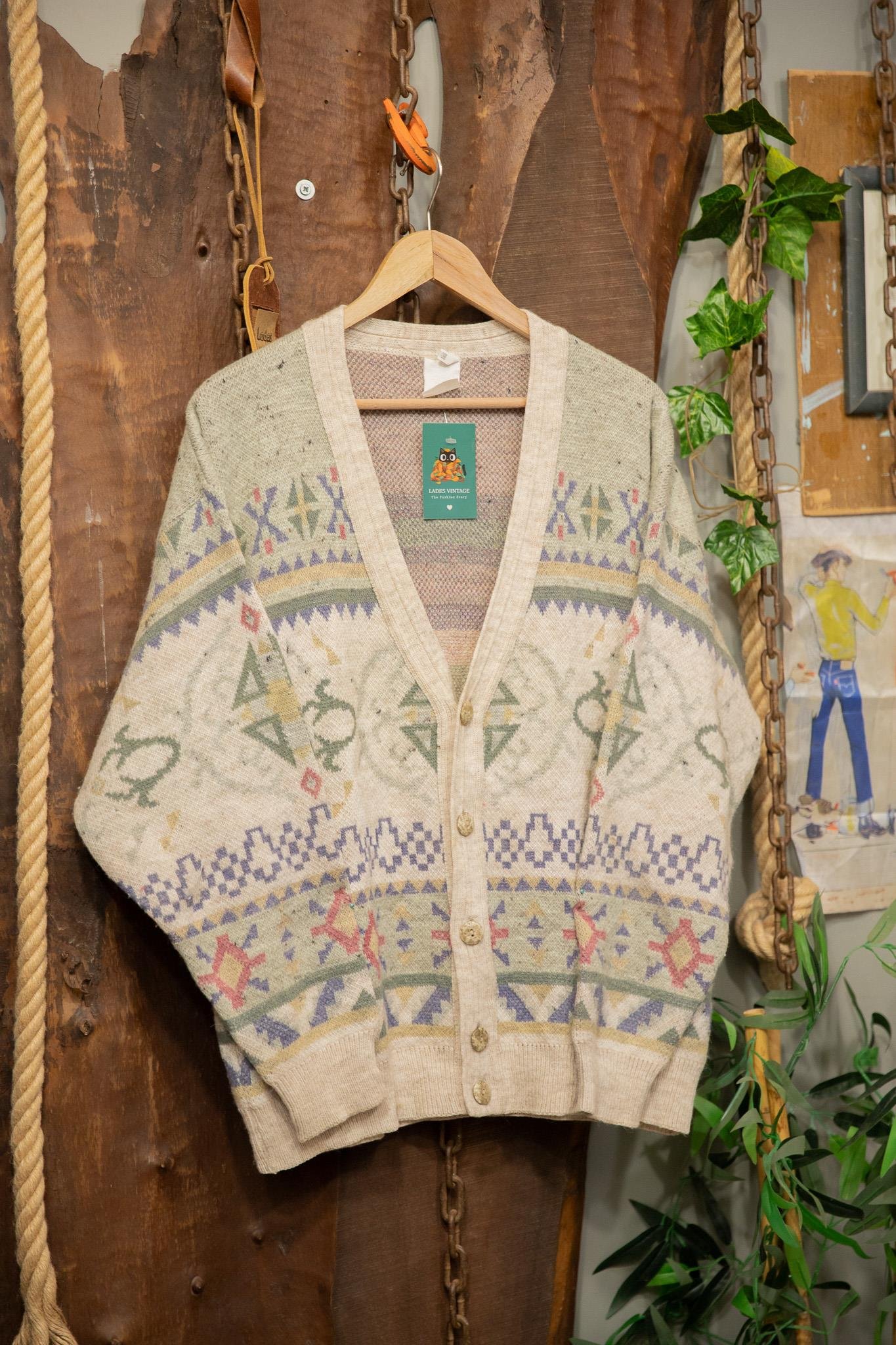 90's Etnik Wool Hırka