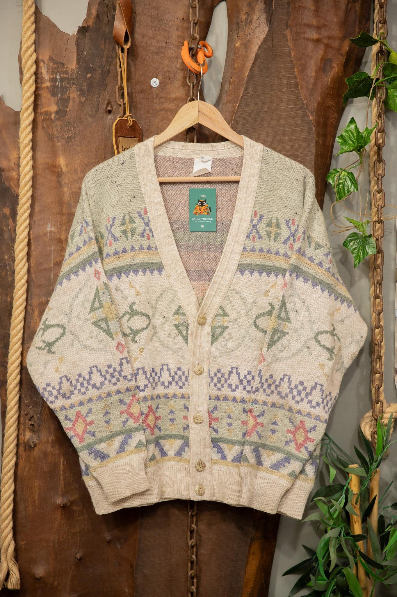 90's Etnik Wool Hırka